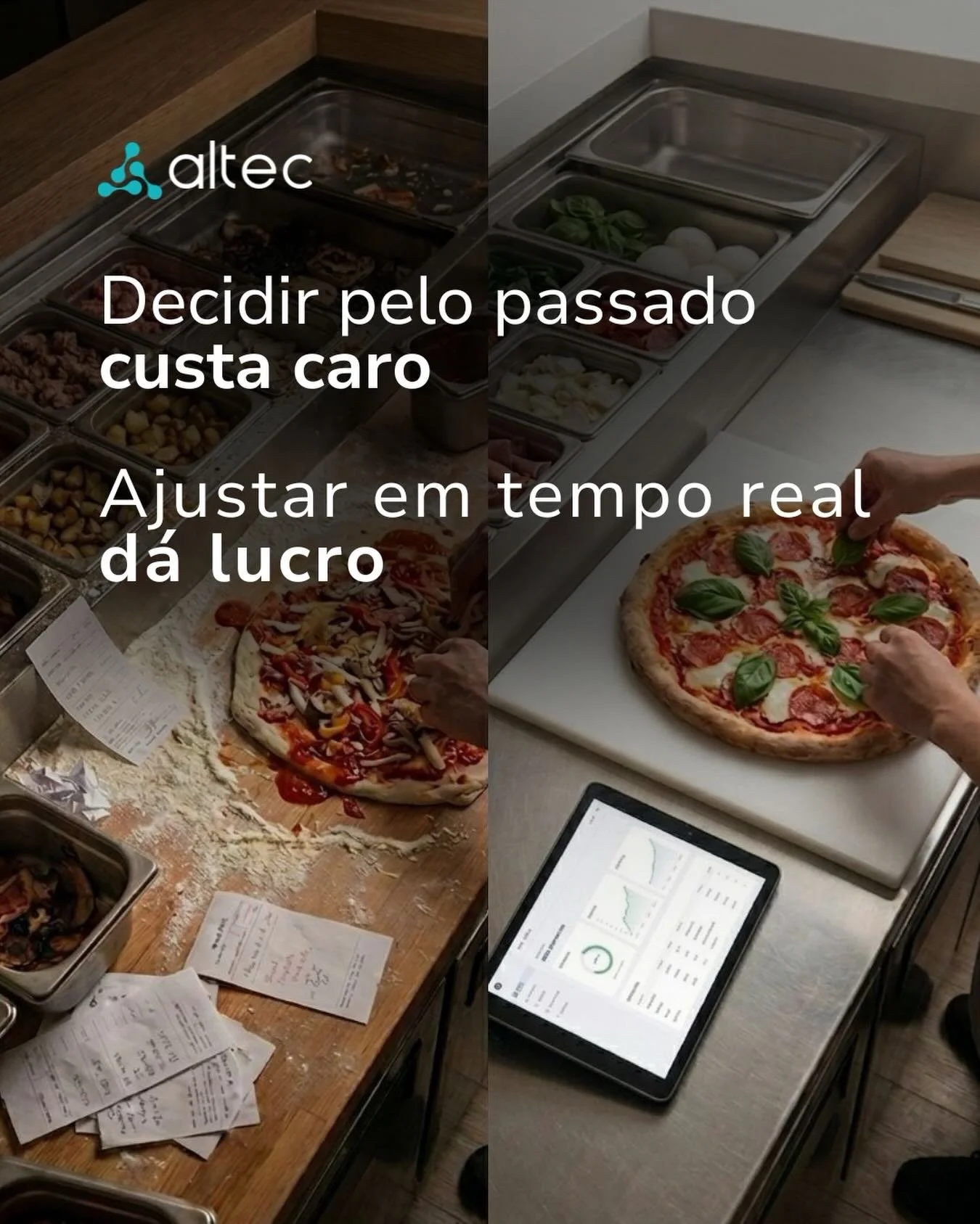 Onde voc&ecirc; apoia as decis&otilde;es do seu restaurante?

Em pilhas de notas fiscais ou em dados que aparecem enquanto a opera&ccedil;&atilde;o acontece?

Decidir com base no que j&aacute; passou &eacute; como tentar dirigir olhando apenas pelo r