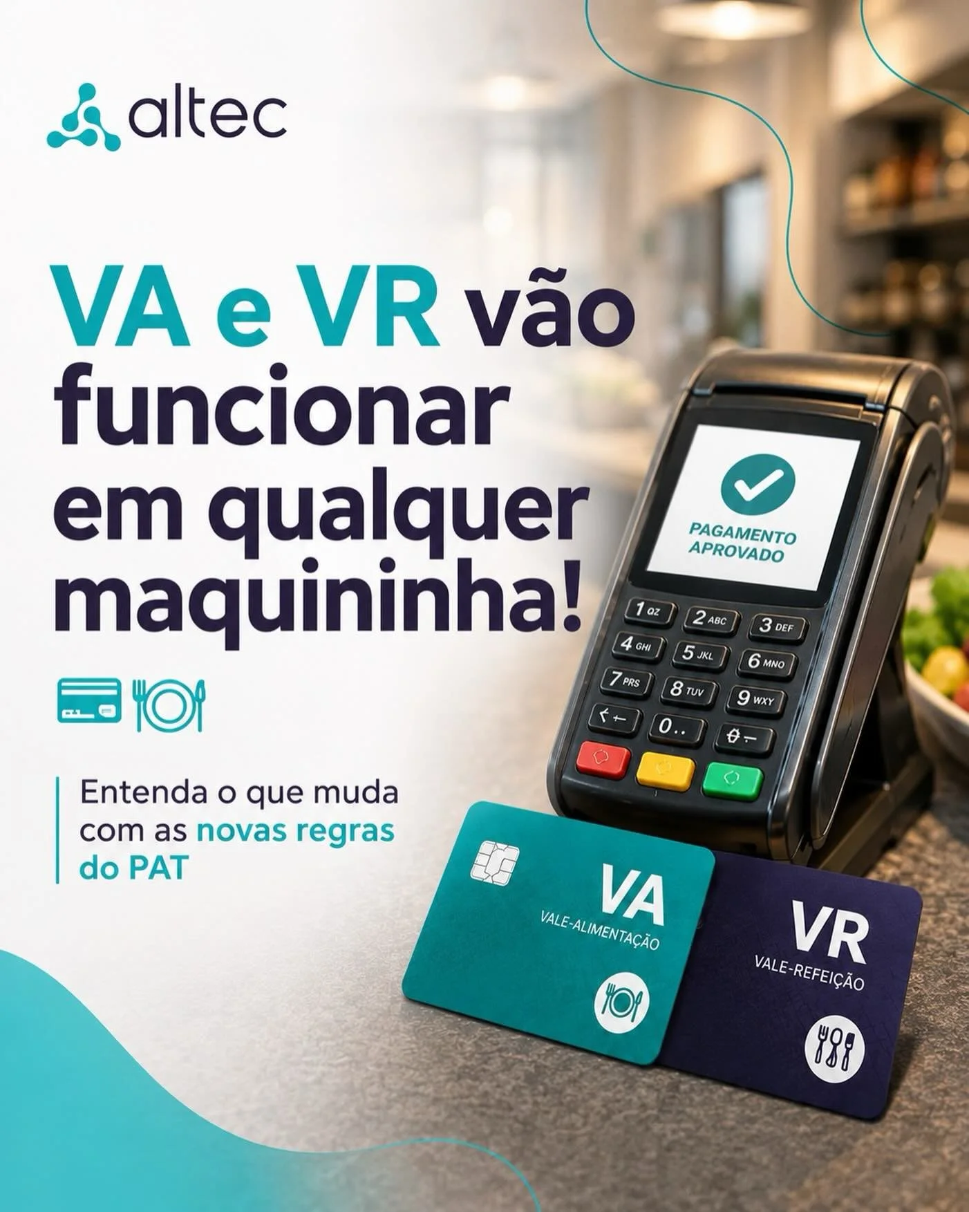 Mudan&ccedil;as no vale-alimenta&ccedil;&atilde;o e vale-refei&ccedil;&atilde;o!

As novas regras do PAT come&ccedil;am a ser implementadas e prometem trazer mais liberdade para os trabalhadores e mais oportunidades para os estabelecimentos. 💳🍽️

C
