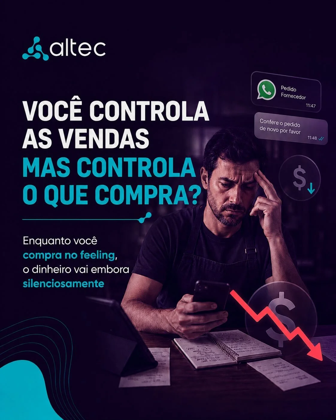 Mais controle, economia e intelig&ecirc;ncia nas suas compras!

Com o m&oacute;dulo de compras, voc&ecirc; compara fornecedores, identifica o melhor custo na hora, evita compras acima da refer&ecirc;ncia e toma decis&otilde;es com muito mais clareza.