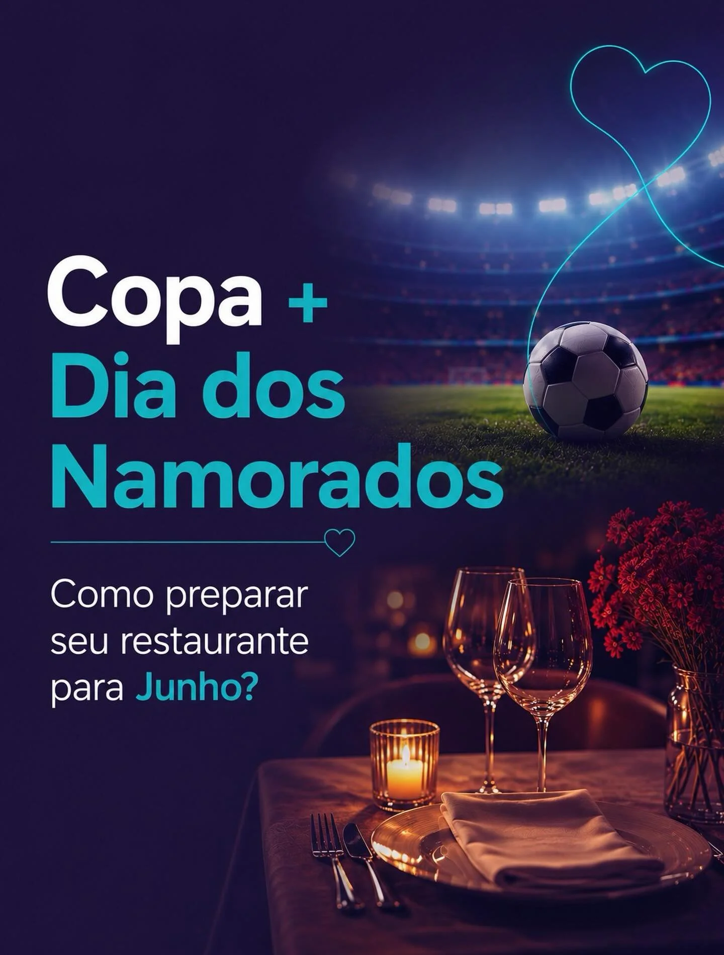 🏆❤️ Copa do Mundo + Dia dos Namorados

Junho pode ser um dos meses mais lucrativos do ano para bares e restaurantes ou um dos mais desafiadores.

Enquanto o Dia dos Namorados exige experi&ecirc;ncia, atendimento e reservas organizadas, os jogos da C