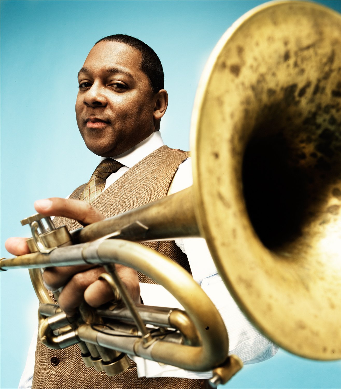 Wynton Marsallis and his Monette trumpet, NYC 2007
