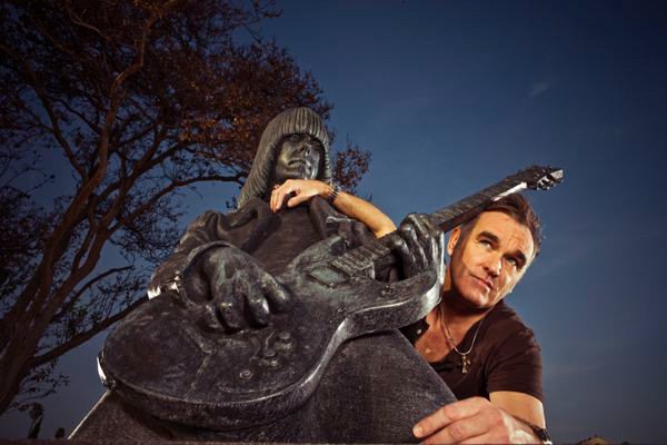 Morrissey at Grave of Joey Ramone 2009