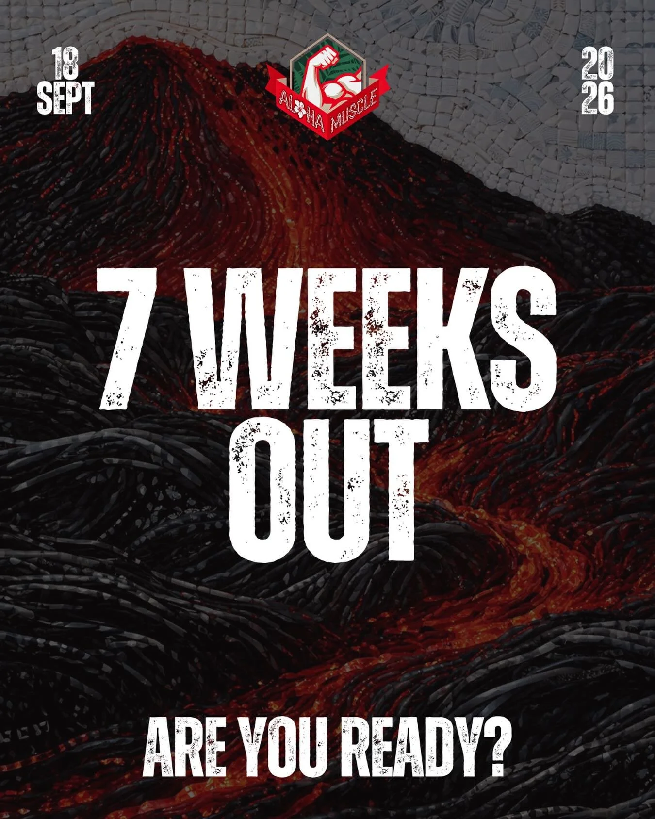 ⏳7 WEEKS OUT!
The countdown is officially on! 

In just 7 weeks, we&rsquo;ll be kicking off Aloha Muscle on September 18. Every workout, every meal, and every moment of preparation brings us one step closer to the stage.

We can&rsquo;t wait to welco