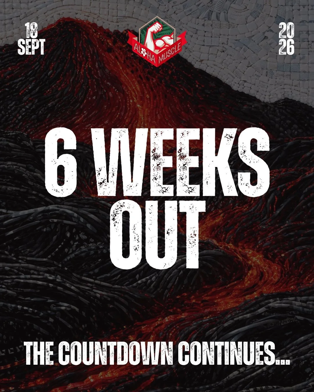 💥 6 WEEKS OUT! 💥

The countdown continues! 
In just 6 weeks, the Aloha Muscle returns on September 18, and the excitement is building.

To all of our competitors&mdash;stay locked in. Every workout, every meal, and every posing session is bringing 