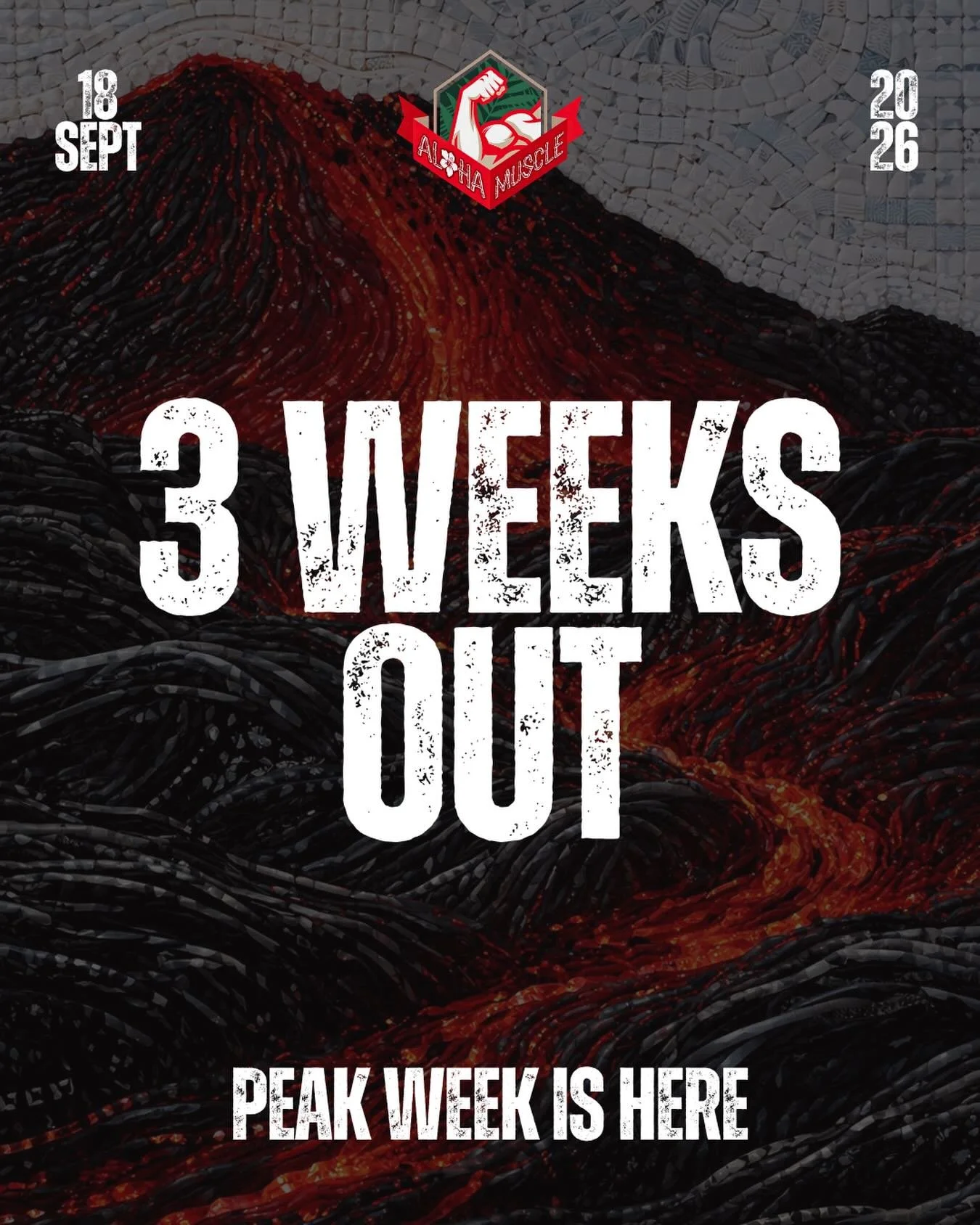 ⏰ 3 WEEKS OUT!

It&rsquo;s almost time. 👀🔥

In just 3 weeks, the lights come on, the music starts, and our athletes step on stage at the Aloha Muscle!

The countdown is getting shorter, but the excitement is getting BIGGER. 🏆

September 18 &mdash;