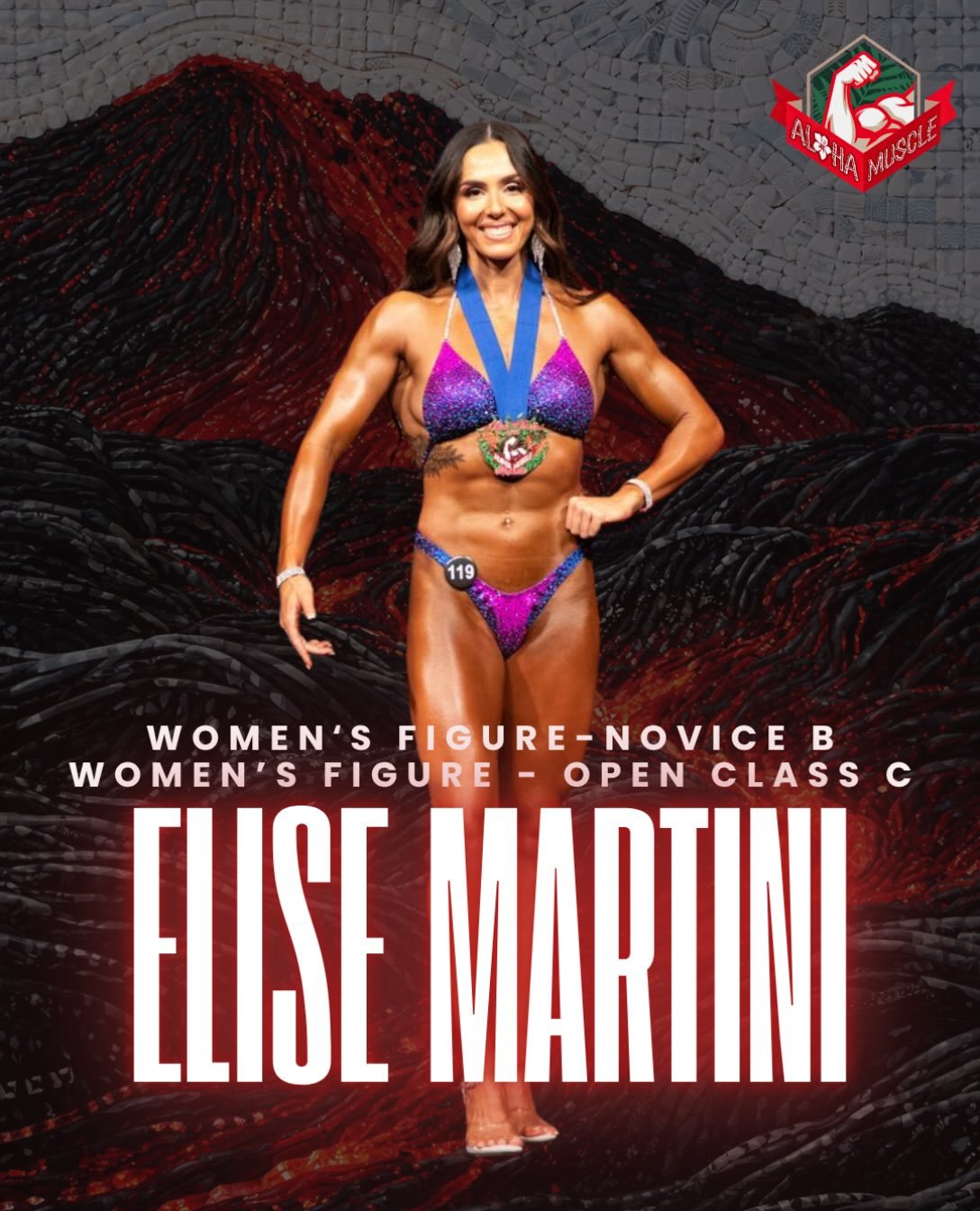 PREVIOUS CHAMPION SPOTLIGHT: ELISE MARTINI 

Congratulations to Elise Martini on an incredible performance at Aloha Muscle! 💪🔥

🥇 Women&rsquo;s Figure &ndash; Novice B
🥇 Women&rsquo;s Figure &ndash; Open Class C

Two divisions. Two victories. One