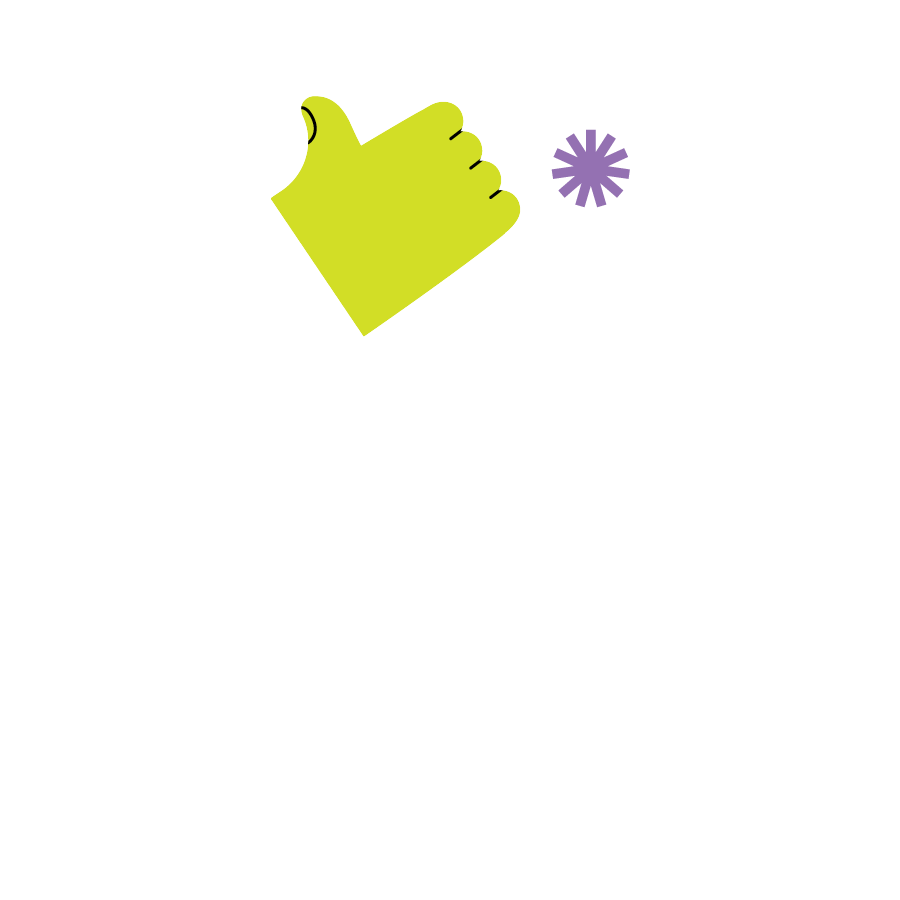 Text on a black background with a green thumbs-up icon and purple asterisk, stating that alcohol, cigarettes, e-cigarettes, and cannabis use among youth have decreased over the past five years.