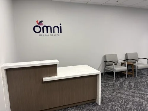 Reception area of Omni Mental Health Roseville office
