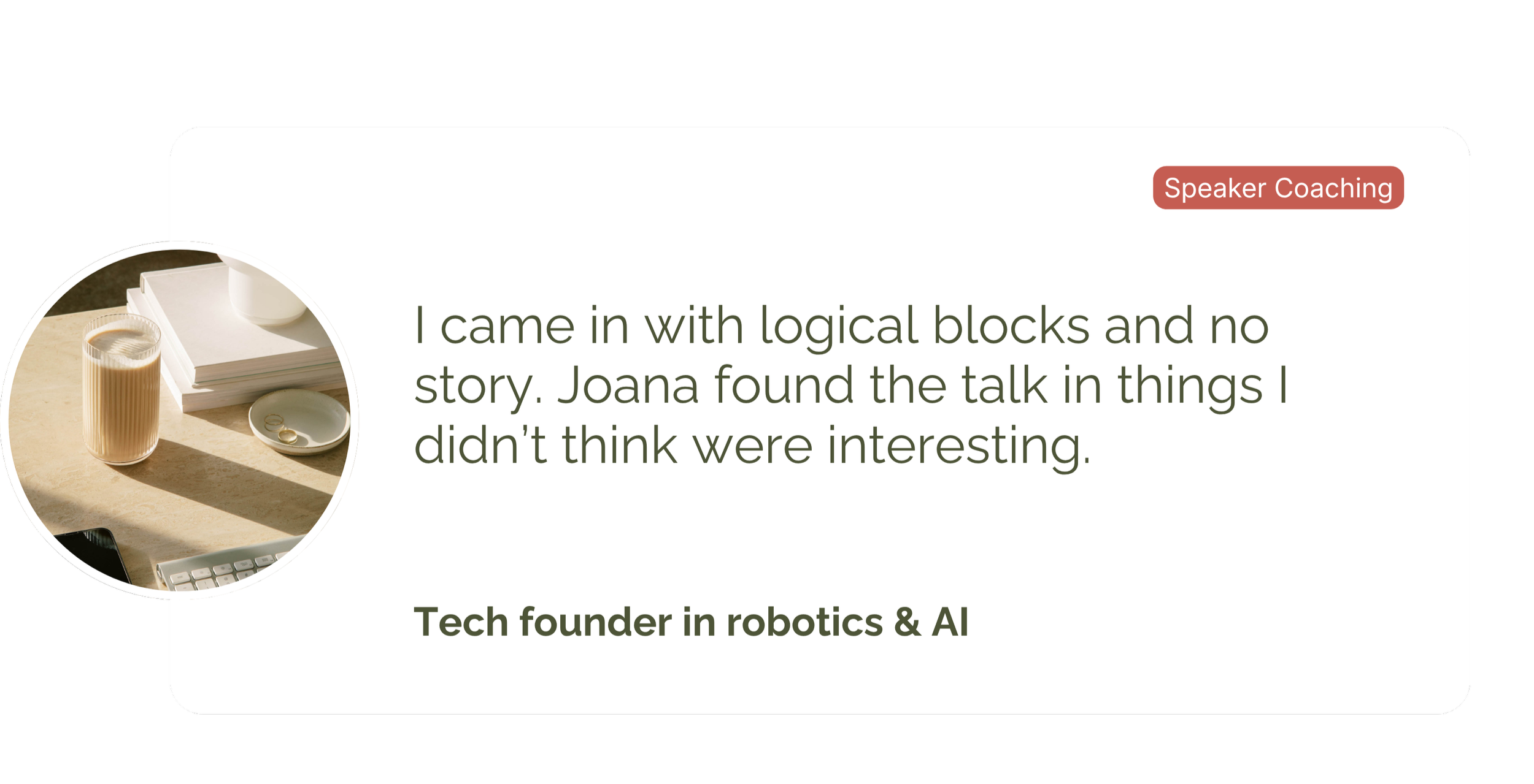 Joana found the talk in things I didn't think were interesting