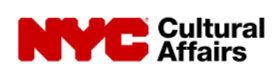 NYC Cultural Affairs logo with red "NYC" and black text