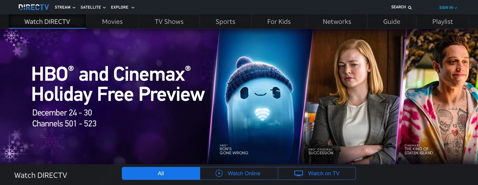 HBO Cinemax Free Preview Marquee 