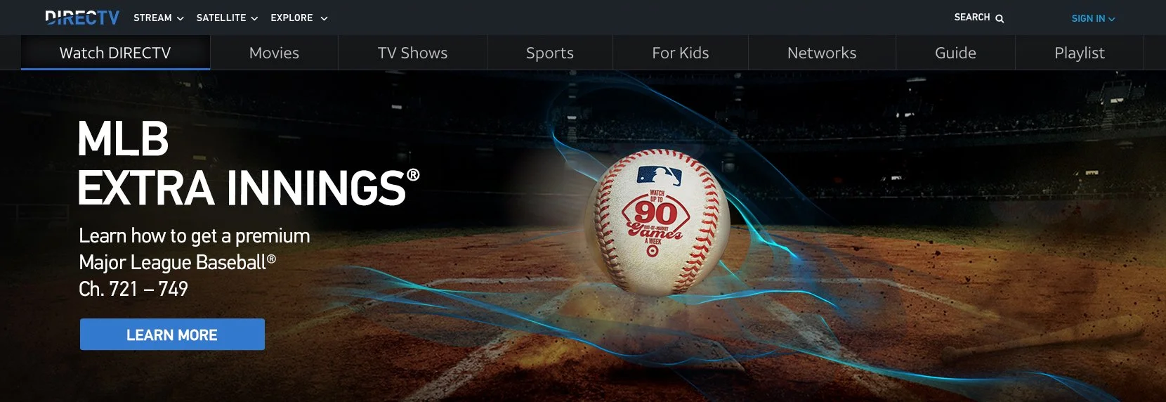 MLB Extra Innings Header