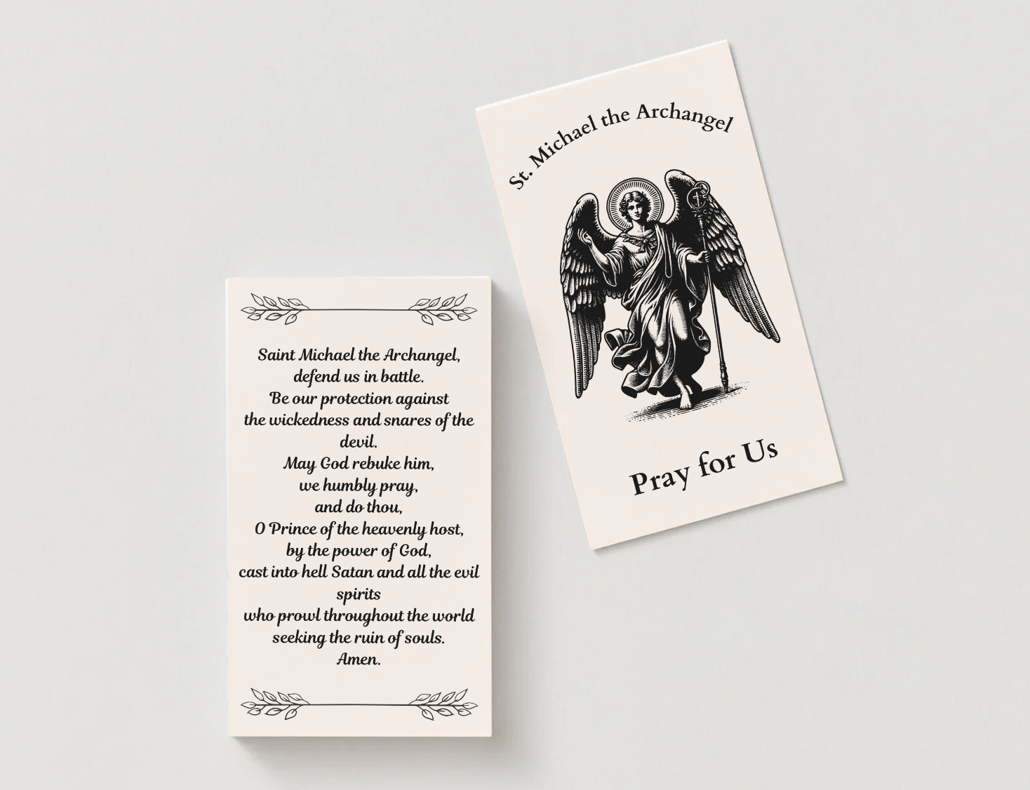 St. Michael the Archangel Prayer Card