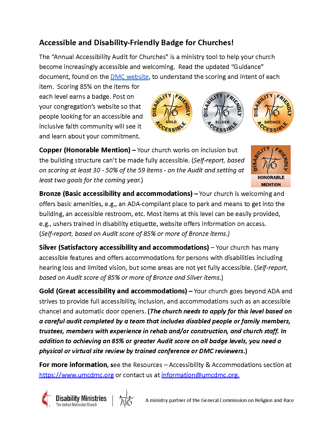 Accessible and Disability-Friendly Badge for Churches</span>
