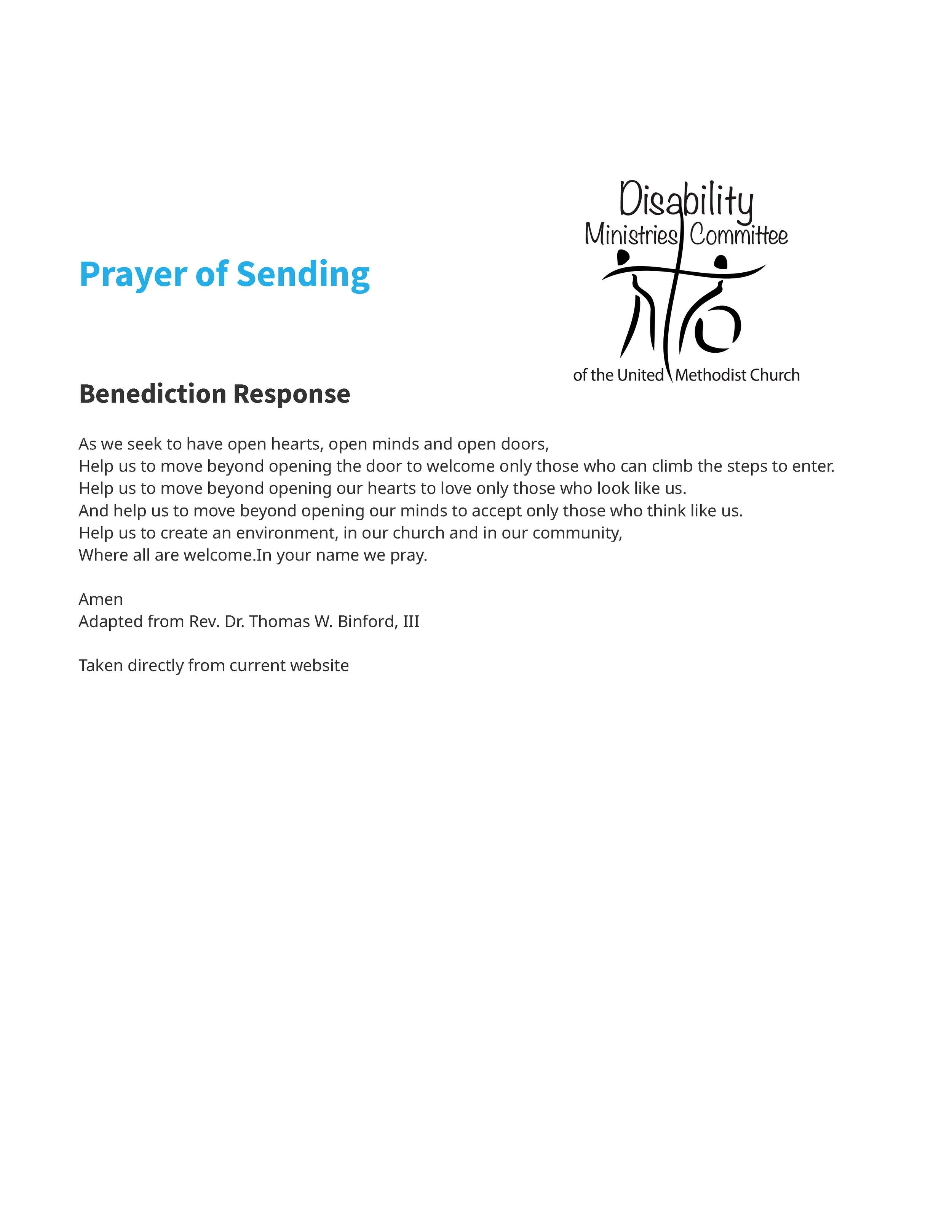 Prayer of Sending