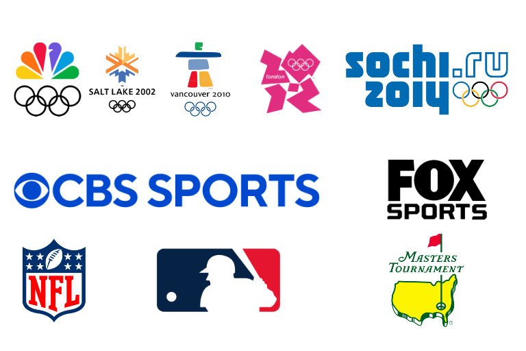 A series of sports logos