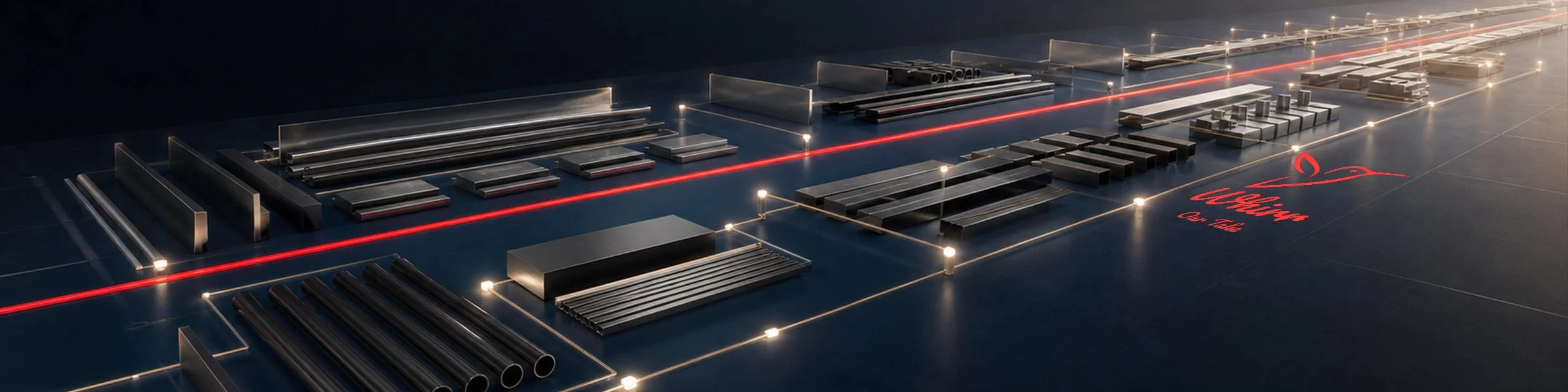 A red line passes by a series of pipes and blocks, demonstrating the role strategy plays along the way in marketing.  The Whirr logo signifies how Whirr can help companies keep strategy across the marketing ecosystem.