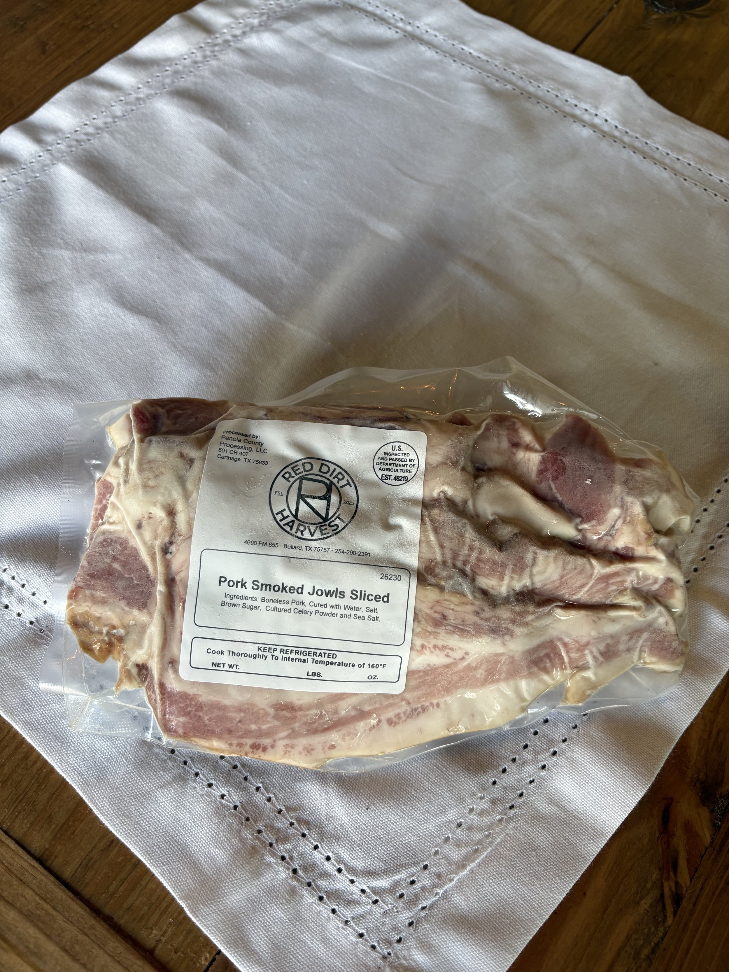 Sliced Pork Jowl Bacon