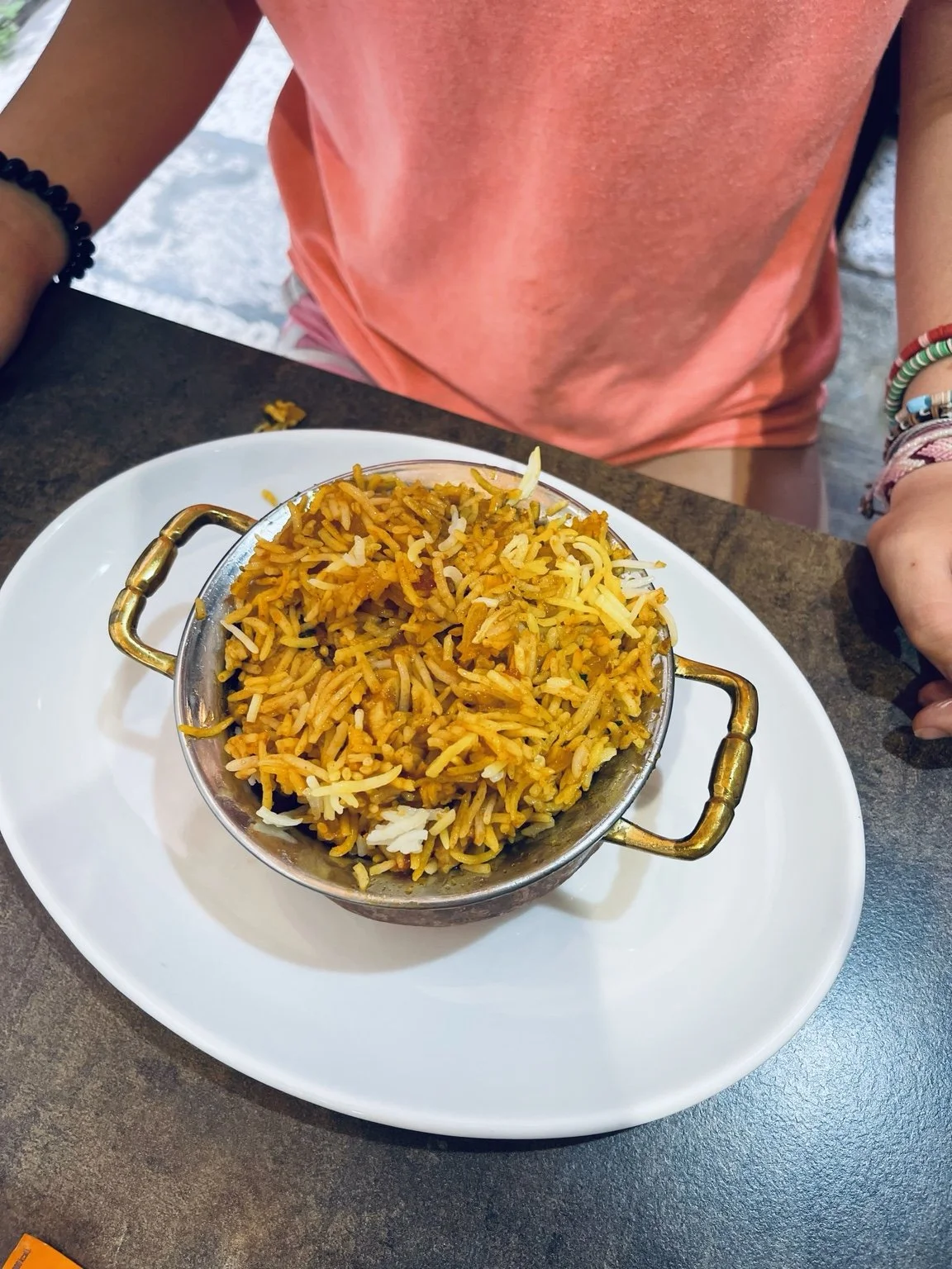 Indian meal enjoyed during a trip to Dubrovnik, Croatia