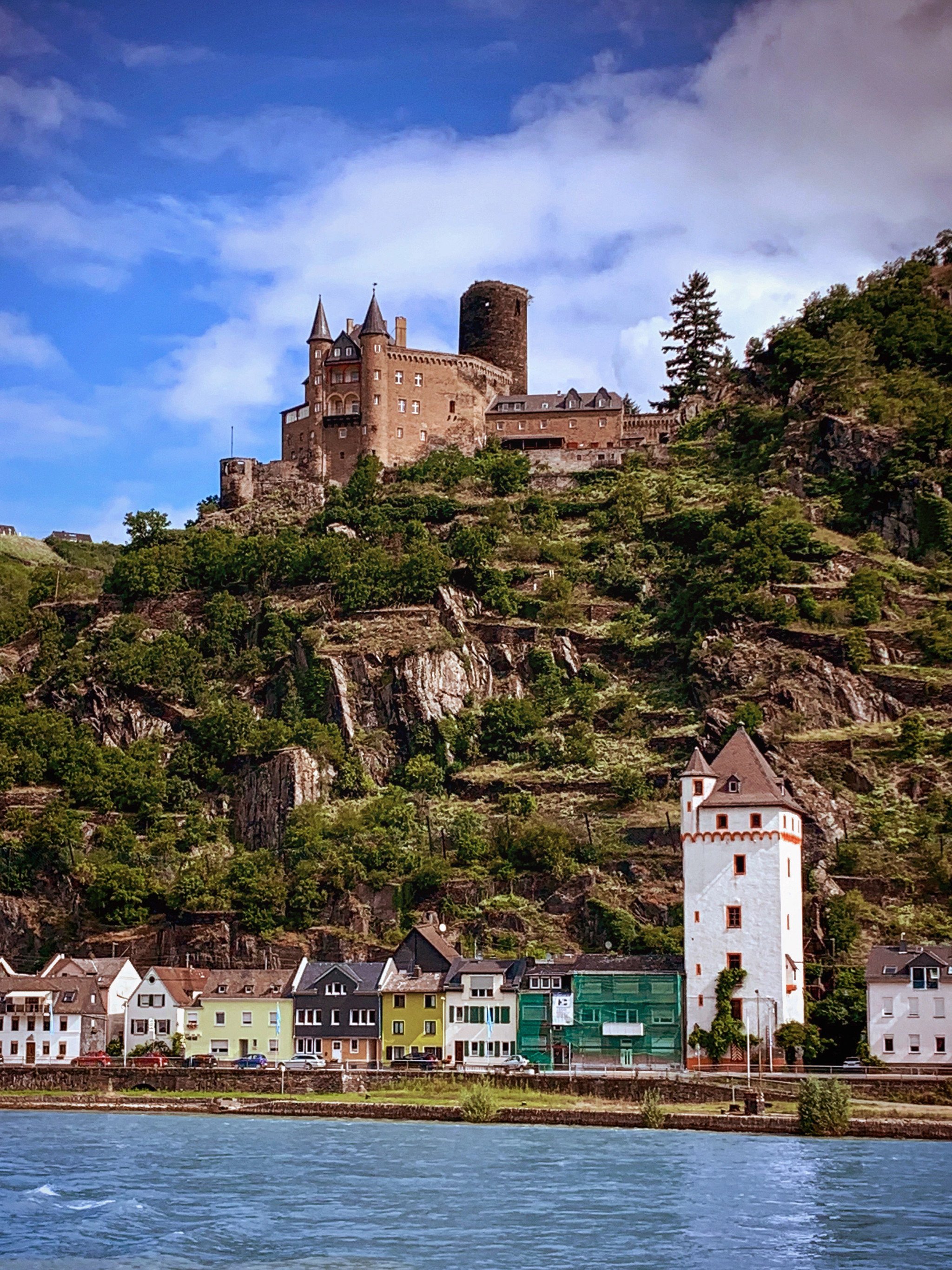 Rhine castle above the river, AmaWaterways promotional image