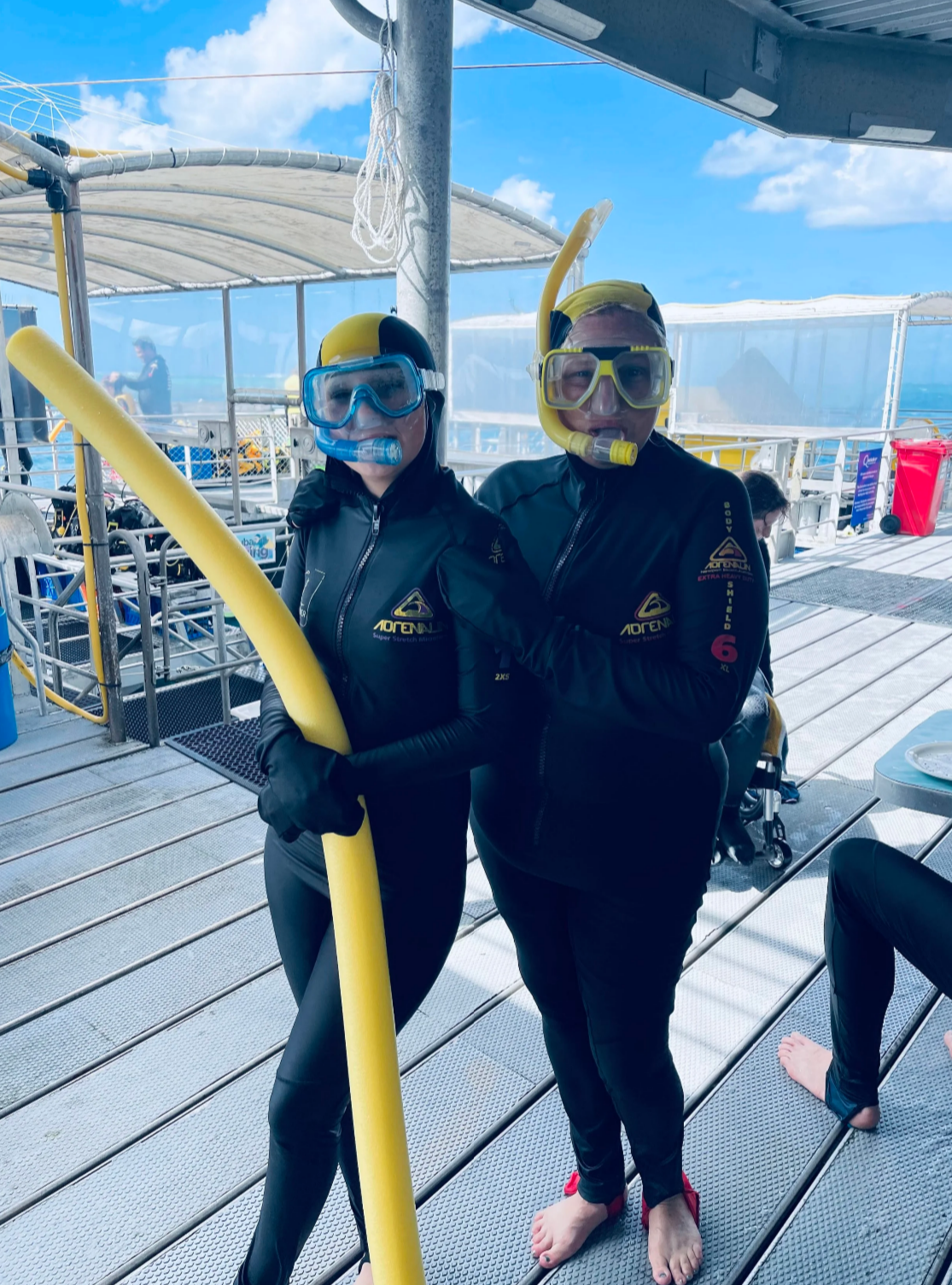 Jeanine and Daughter snorkeling The Great Barrier Reef, Australia