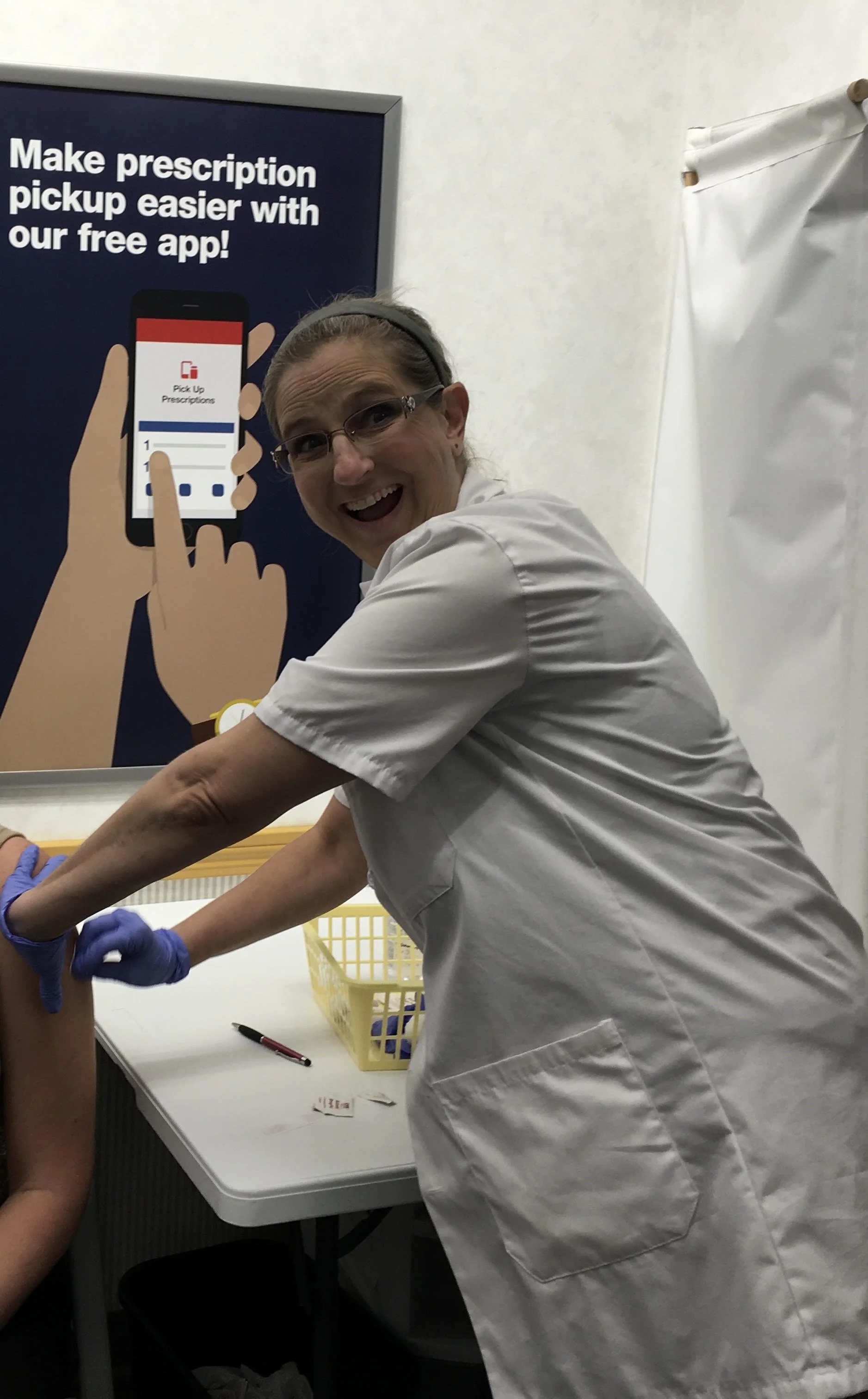 Jeanine as a pharmacist showing genuine care