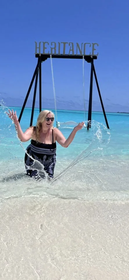Jeanine Lavishly Travel Maldives Turquoise Water and white sand beach 