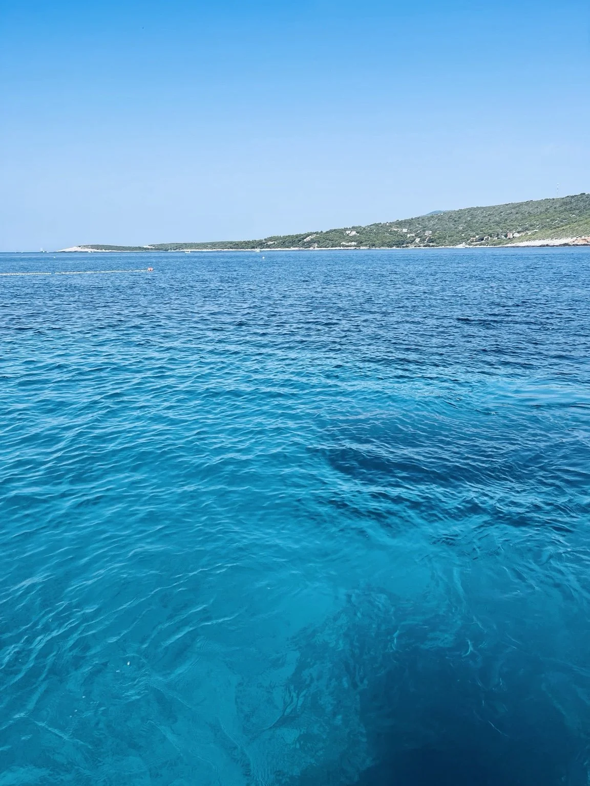Turquoise Adriatic water along Croatia’s Dalmatian Coast