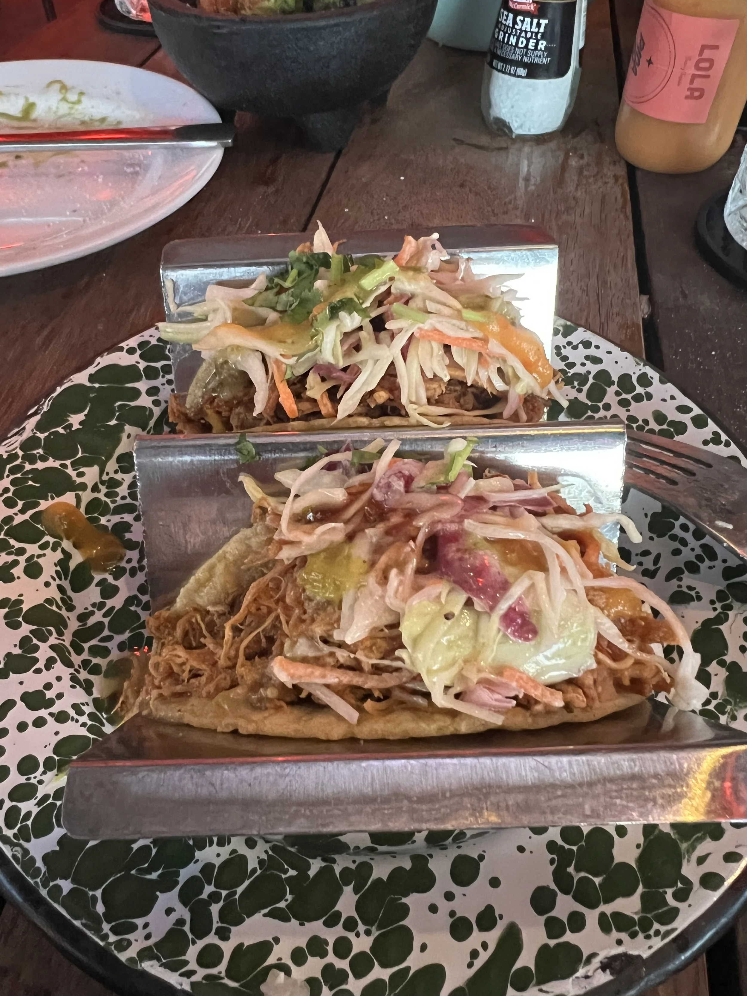 Tacos at Lola Taqueria, across the street from Hilton Aruba on Palm Beach