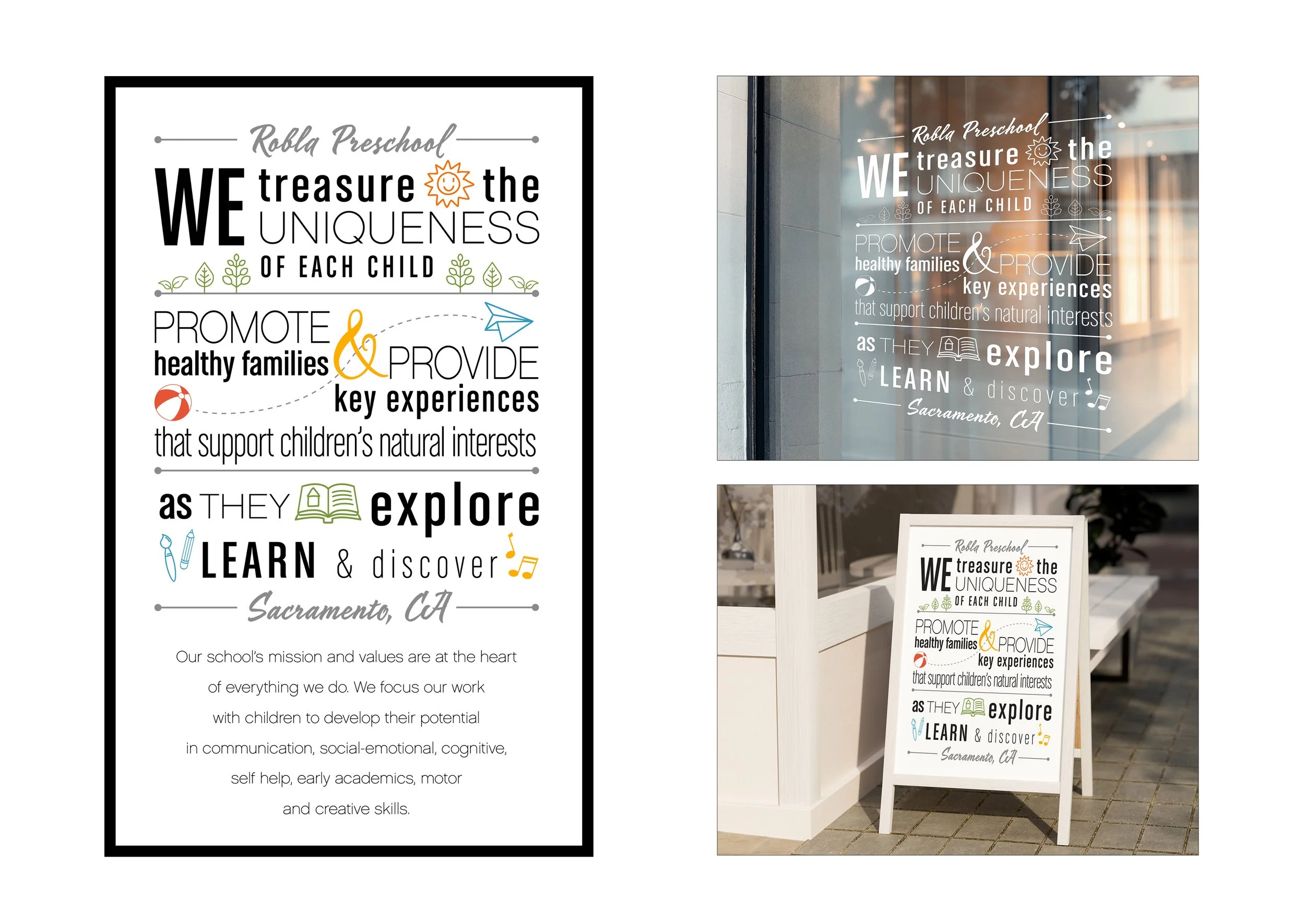 Robla Preschool Signage