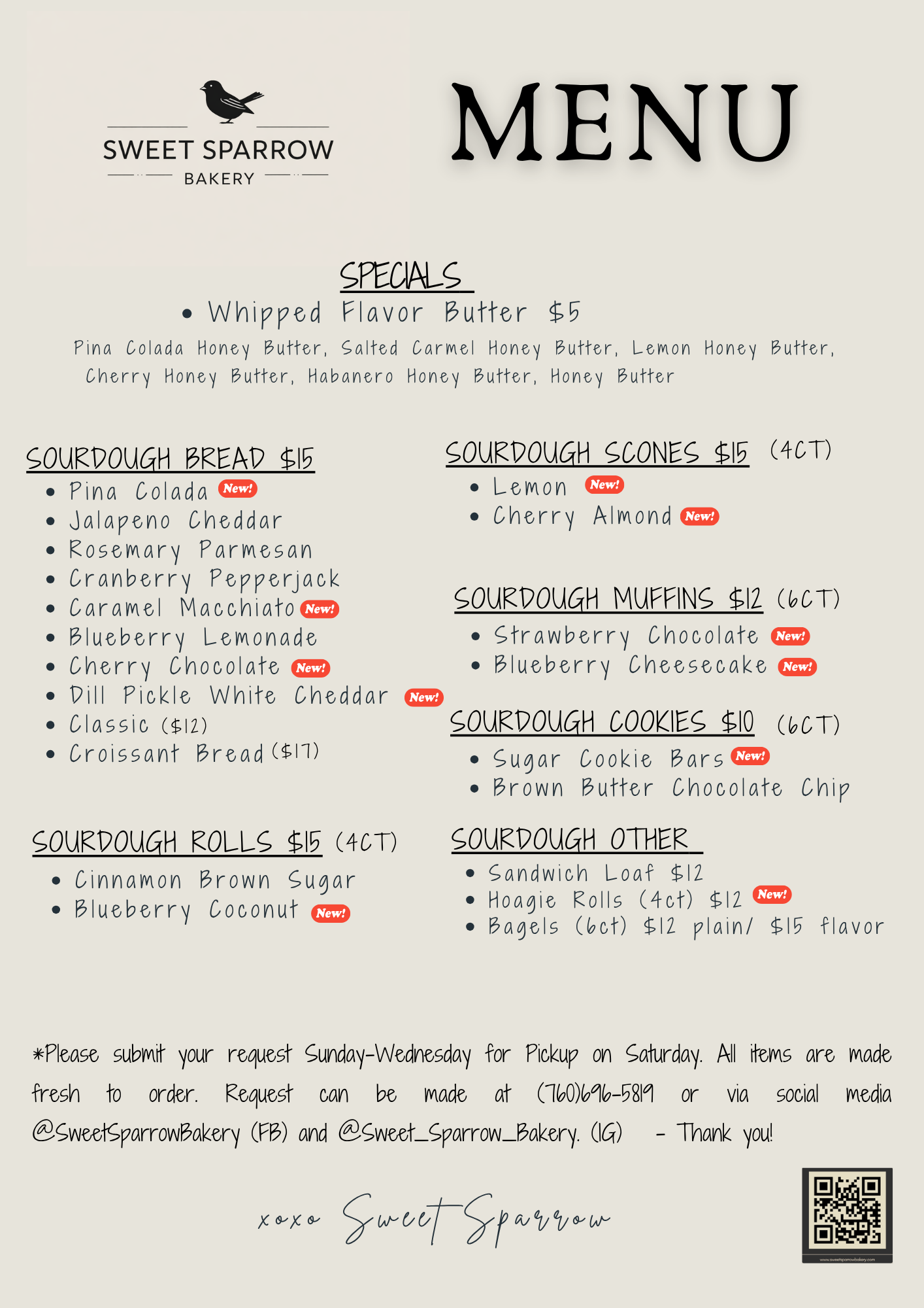 Monthly Menu