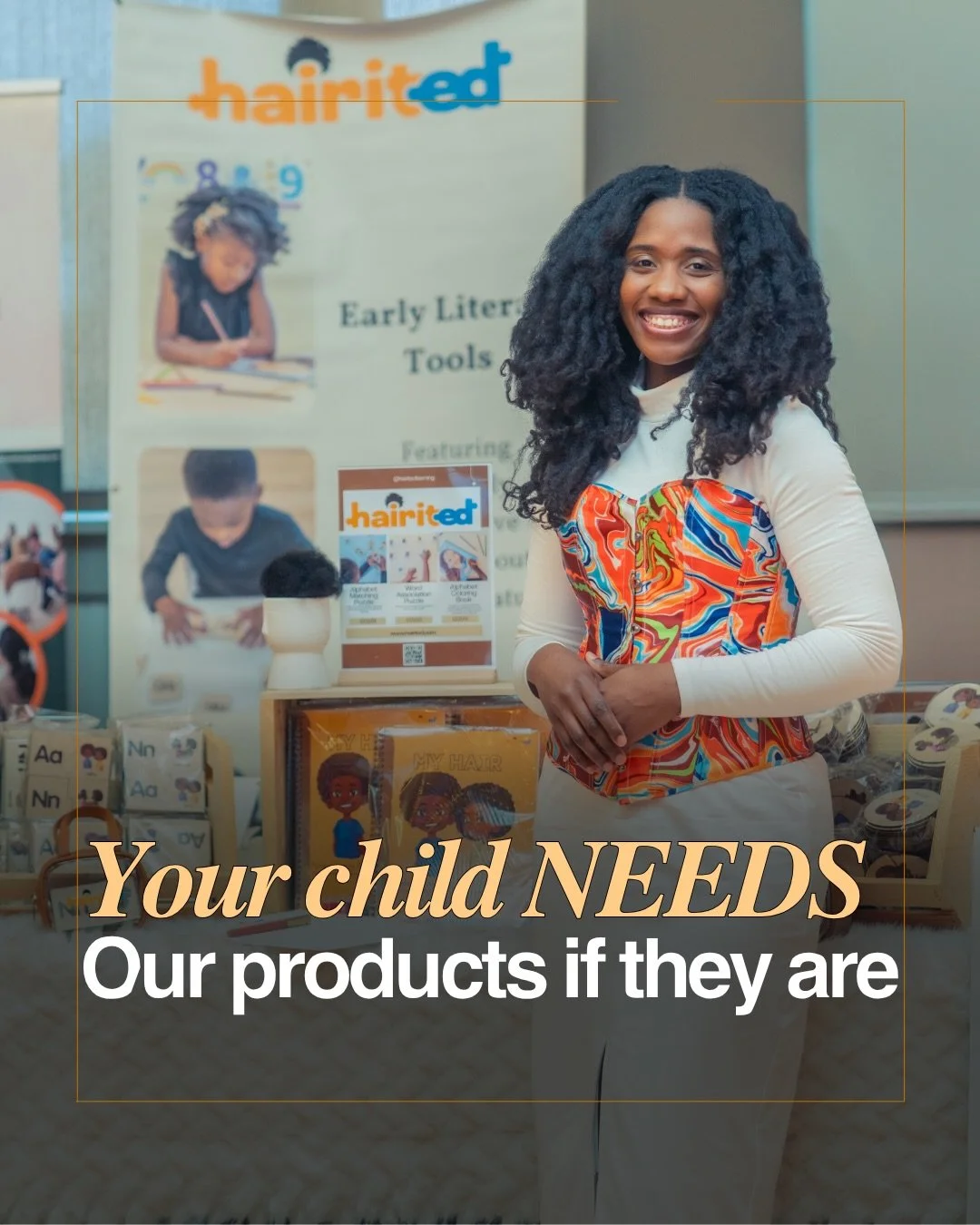 Does your child see themselves while they learn? 

Hairited&rsquo;s educational tools were made for little learners who deserve to see their curls, locs, and beauty as they learn.

Swipe to find the perfect fit for your child 

✅ Ages 3&ndash;6 &mdas