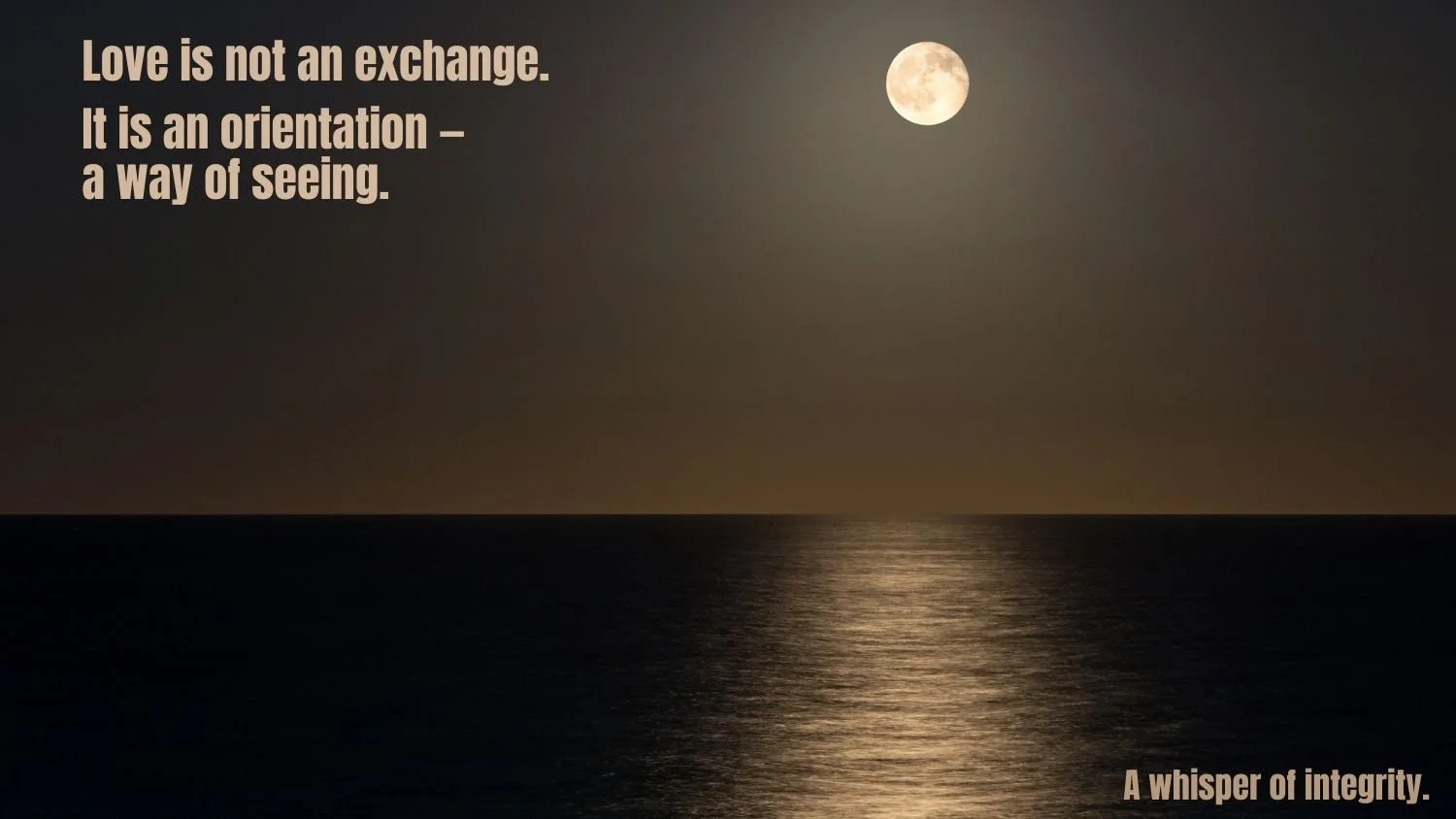 A Whisper of Integrity