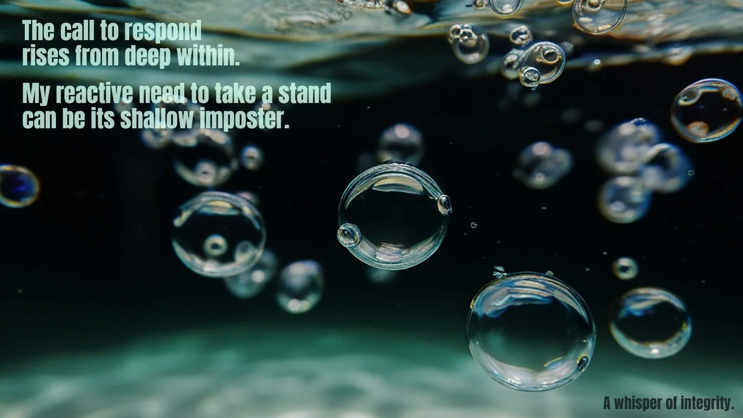 A Whisper of Integrity