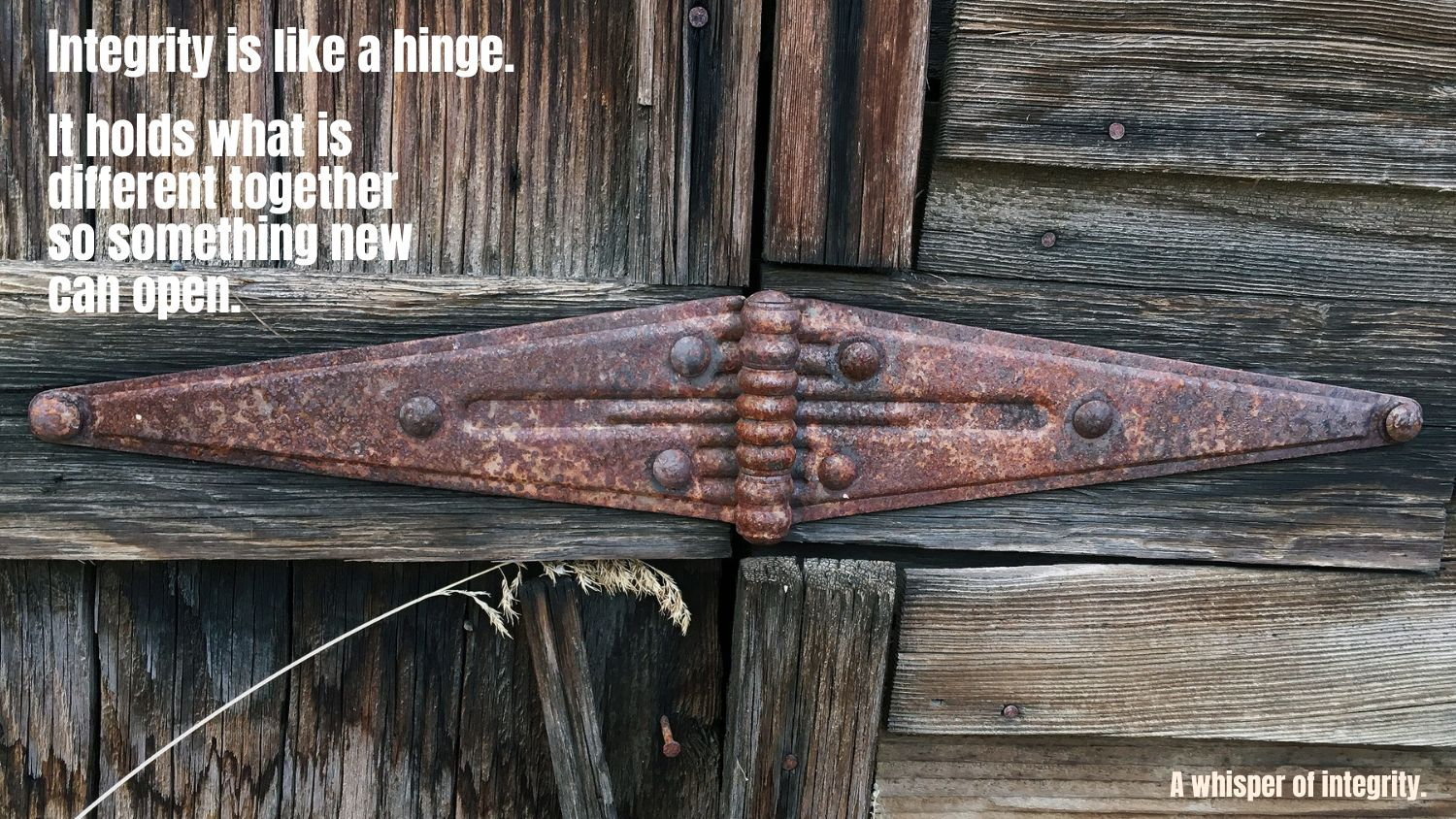 A Whisper of Integrity