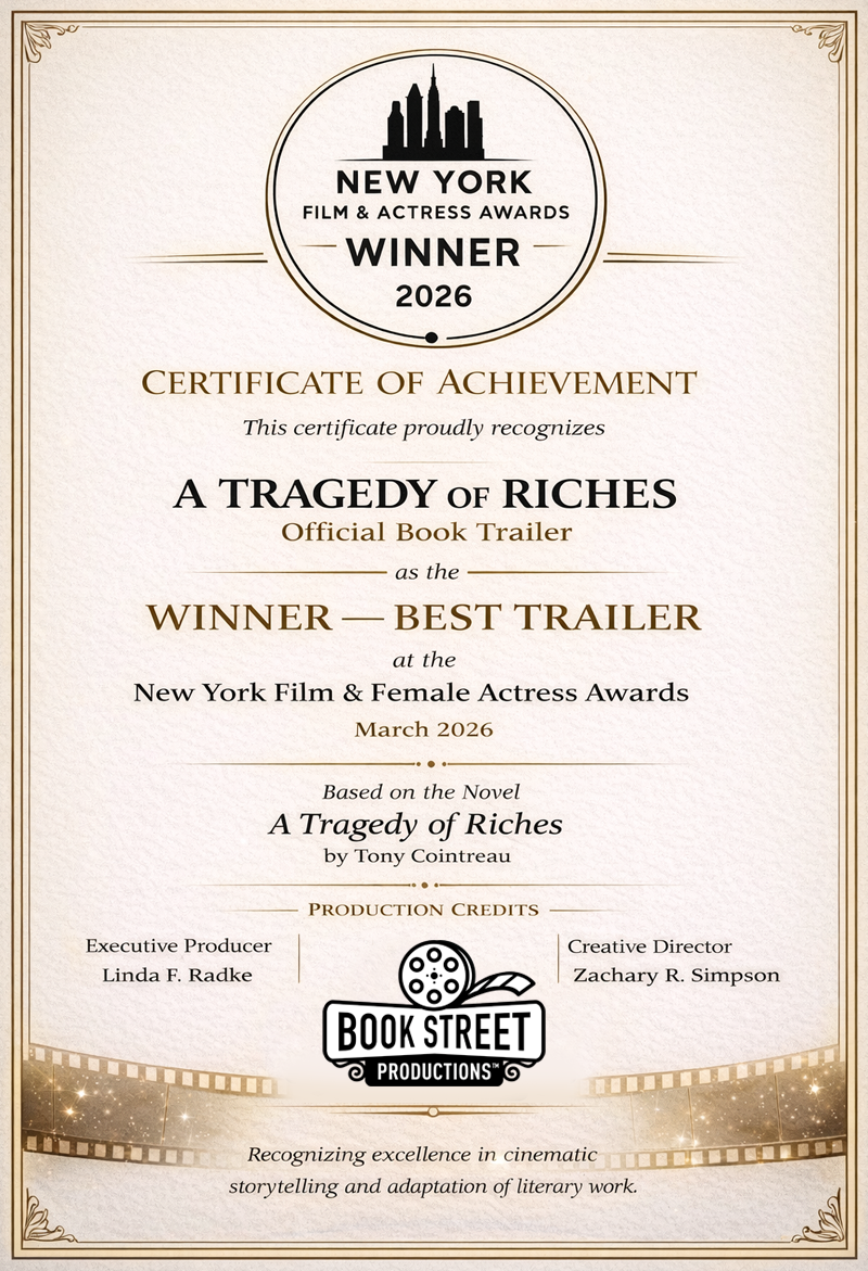 New York Film & Actress Awards Certificate