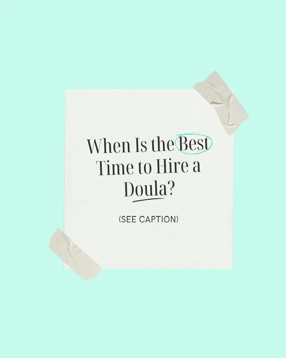 Most moms think a doula is only needed during labor.

But the truth is: the best time to hire a doula is early in pregnancy.

Why? Because birth isn&rsquo;t just a one-day event.
It&rsquo;s months of decisions, emotions, questions, and moments where 