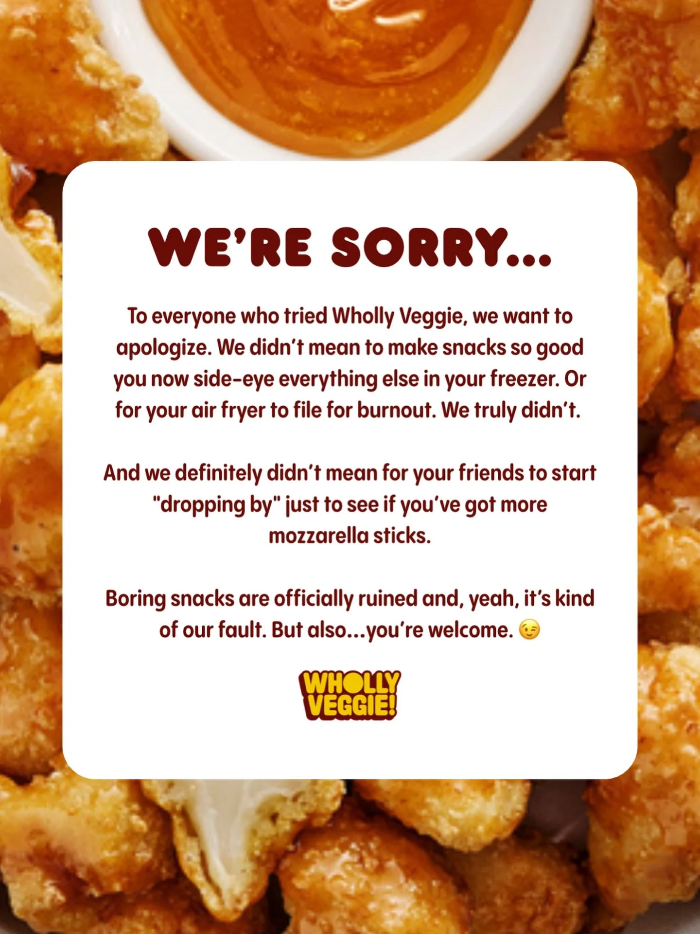 Can&rsquo;t believe we have to post this&hellip;but we truly apologize! 😣🧀