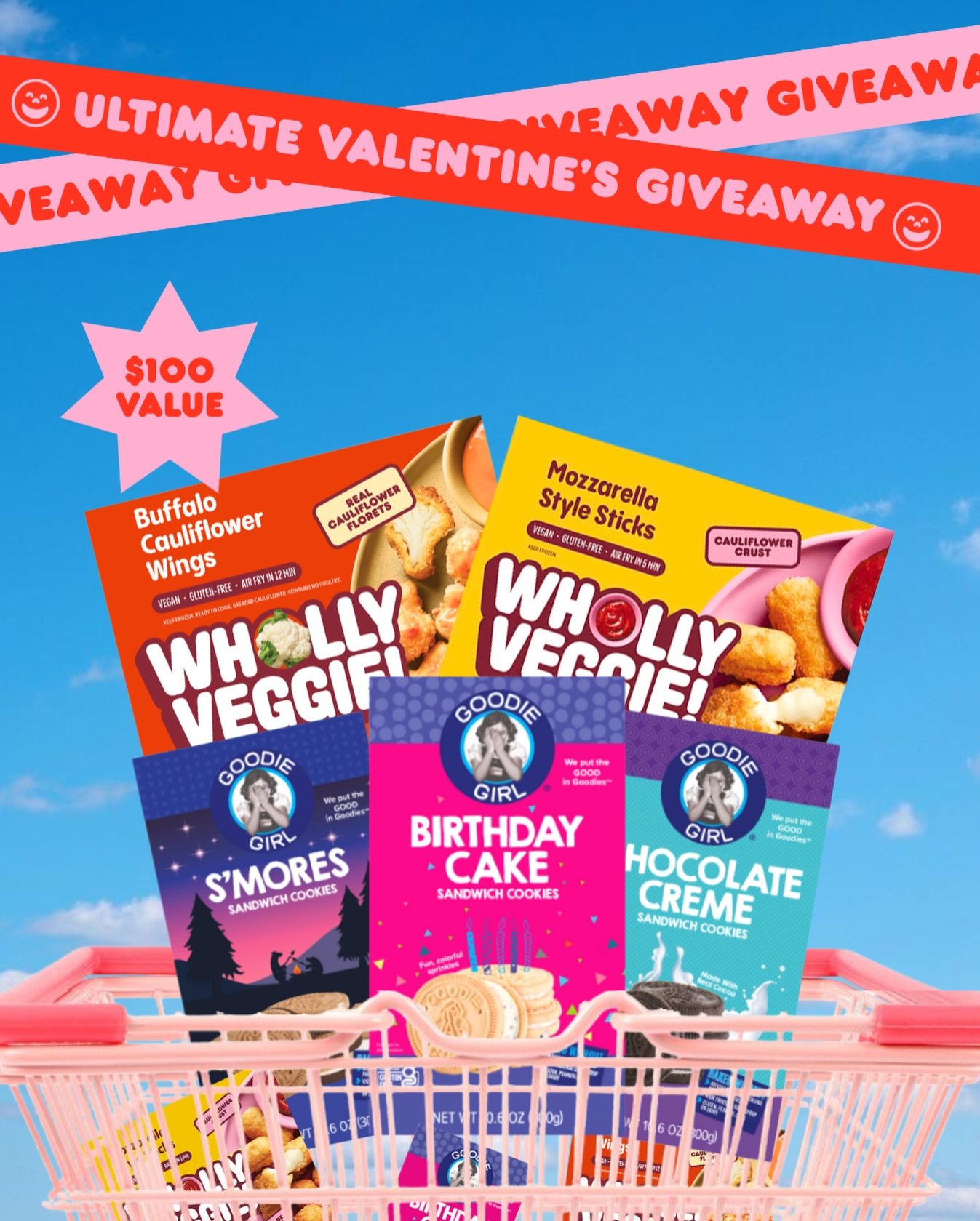 💘 VALENTINE&rsquo;S GIVEAWAY 💘

We teamed up with our friends at @goodiegirlcookies to seriously level up your Valentine&rsquo;s and Galentine&rsquo;s snack boards. Sweet, savory, and totally share-worthy.✨

How to enter:
✨ Follow @whollyveggie &am