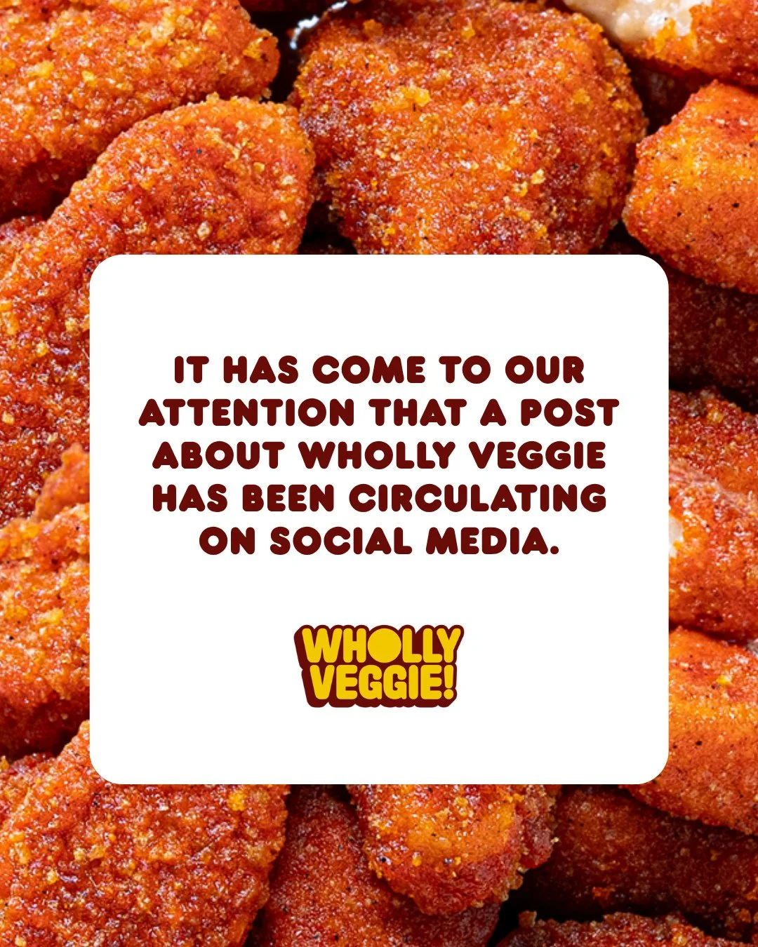 We&rsquo;ve been trying to stay quiet, but it&rsquo;s officially gone too far...Swipe for our official statement! ⁠
⁠
#WhollyVeggie #AddressingTheDrama #MadeYouLook