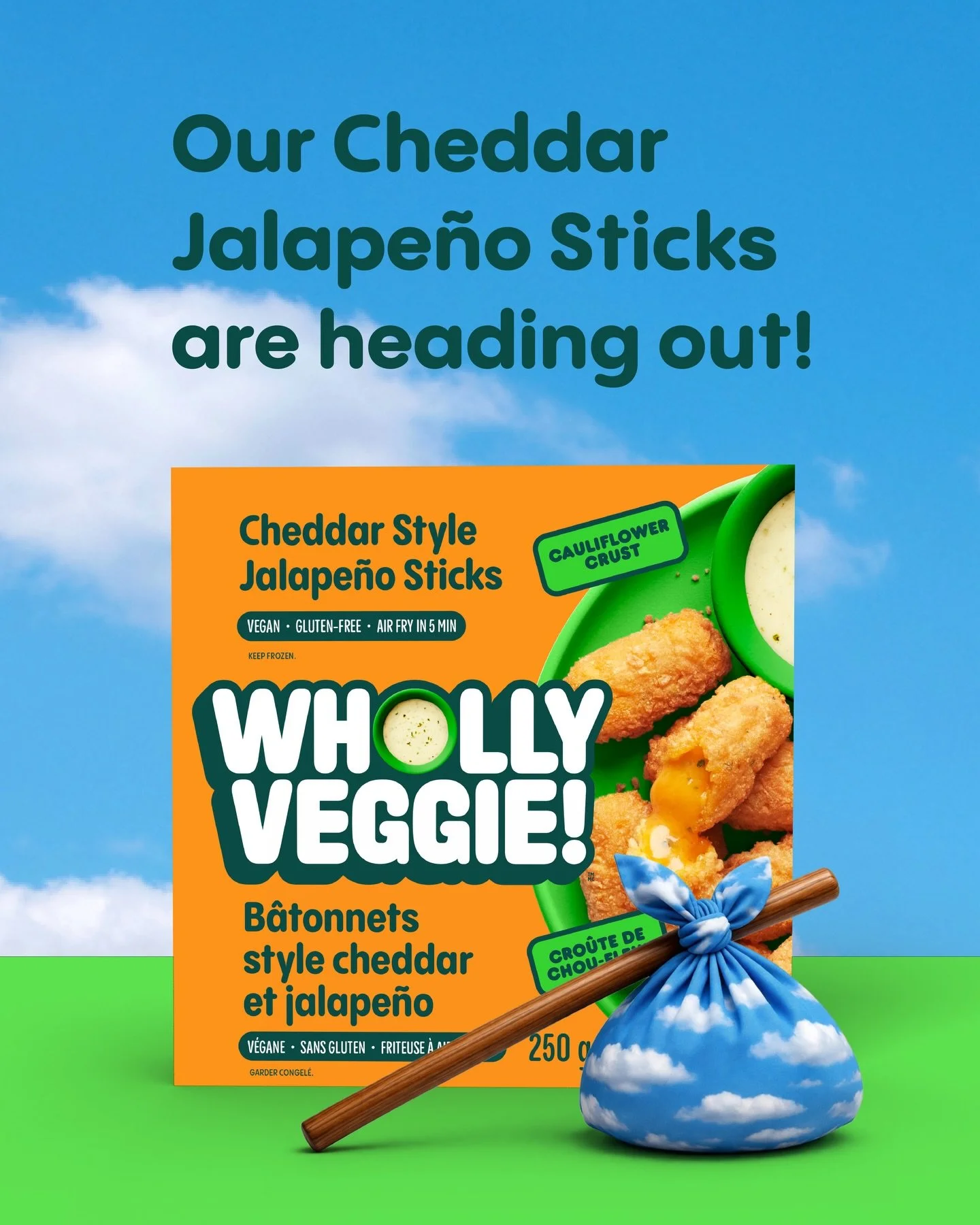 All good things must come to an end 🧀🥺 Our Cheddar Jalape&ntilde;o Sticks are saying goodbye and yes, we&rsquo;re emotional about it too.

But don&rsquo;t worry we&rsquo;re making room for even more goodness coming your way soon 👀

#WhollyVeggie #