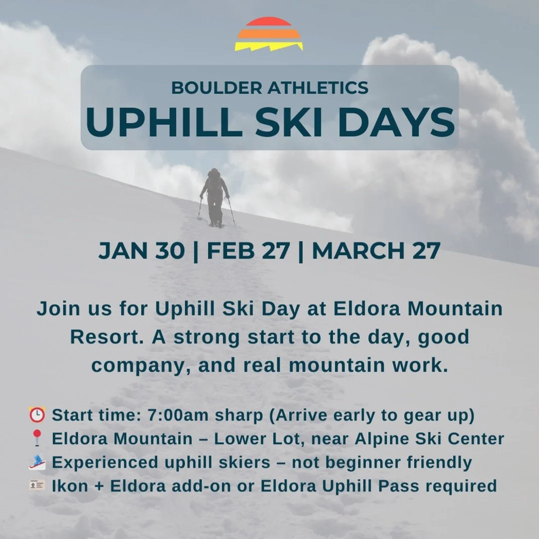Early start. Earned turns. Good peeps.

We&rsquo;re heading to Eldora for our first Uphill Ski Day of 2026. A steady skin, solid descents, and time on the mountain with the BA crew.

⚠️ Not beginner friendly
🎿 Bring your own gear
⏰ Rolling out at 7: