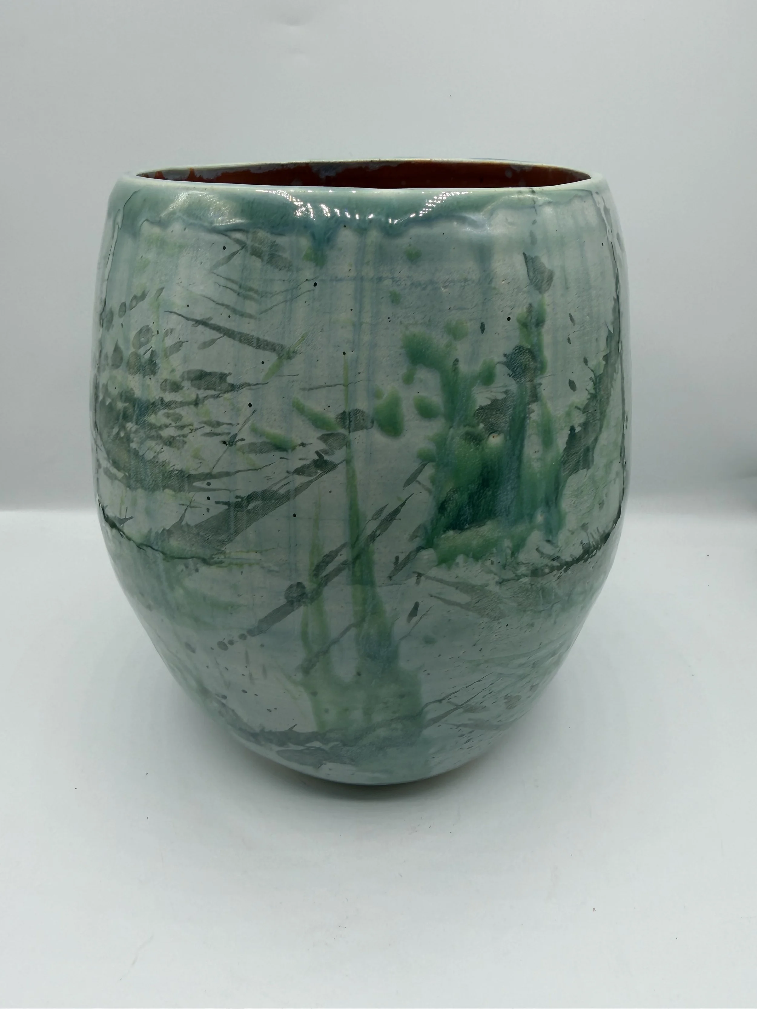 Large Pollock Inspired Splatter Planter Pot