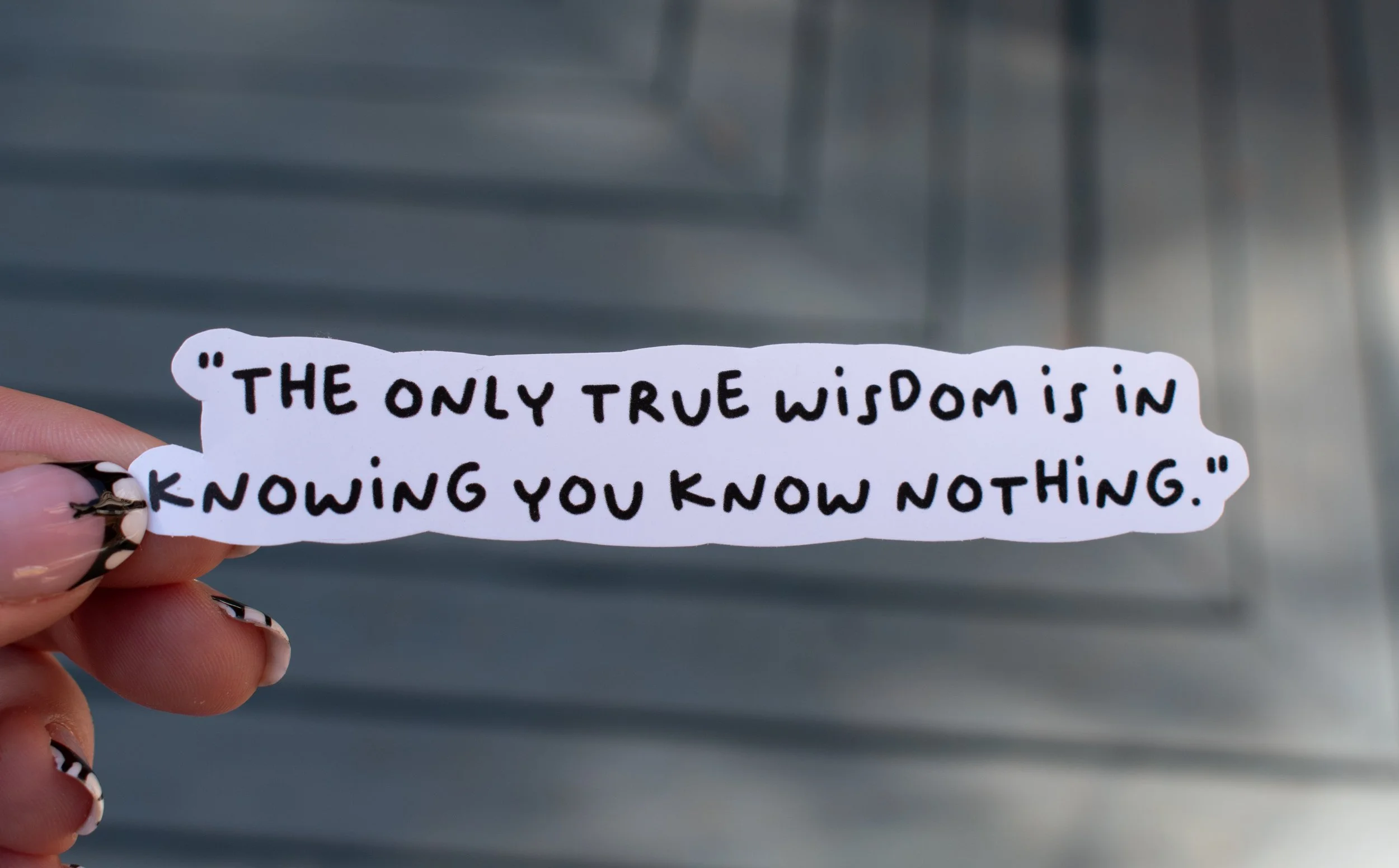 The Only True Wisdom Sticker (Socrates)
