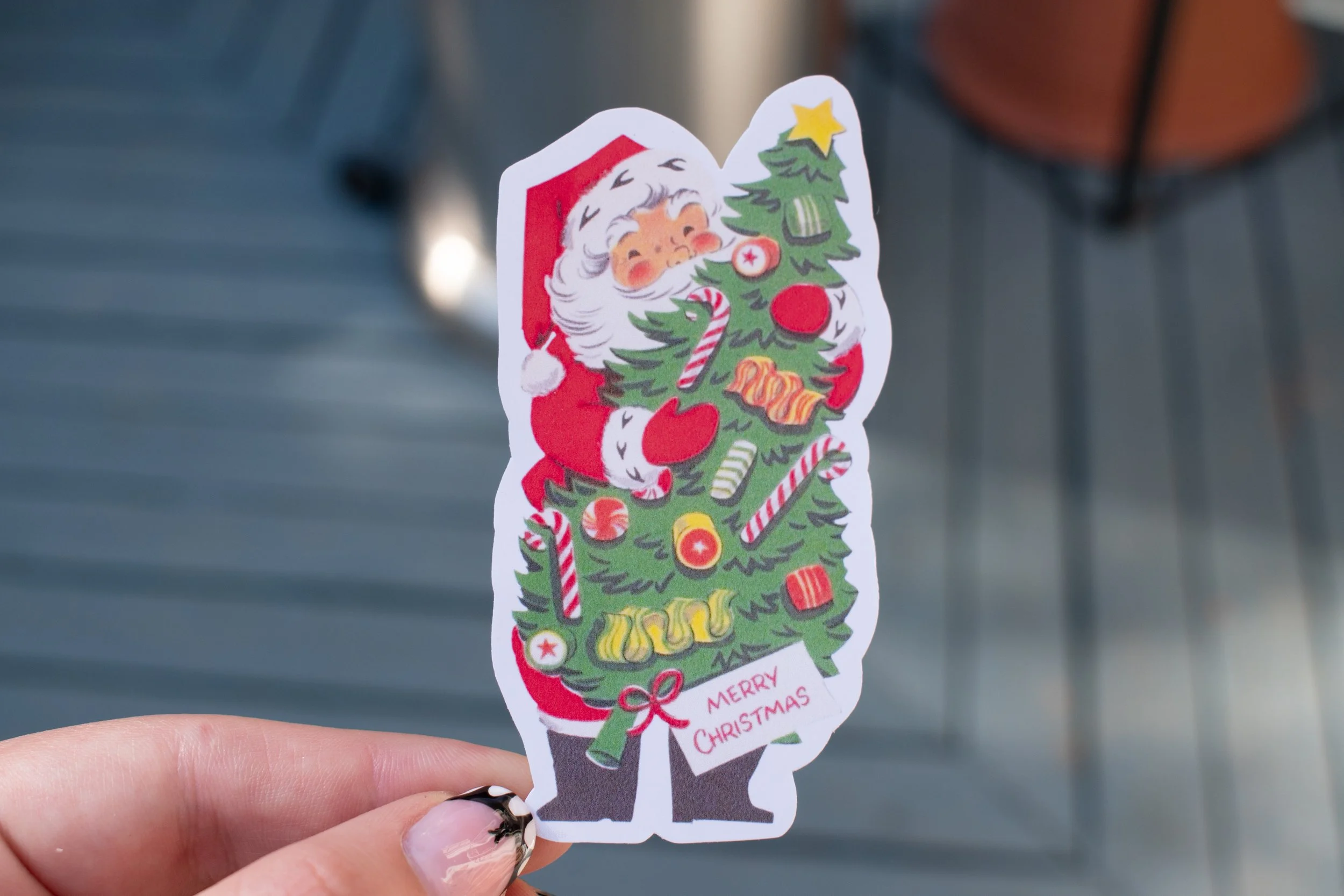 Vintage Santa Claus Sticker