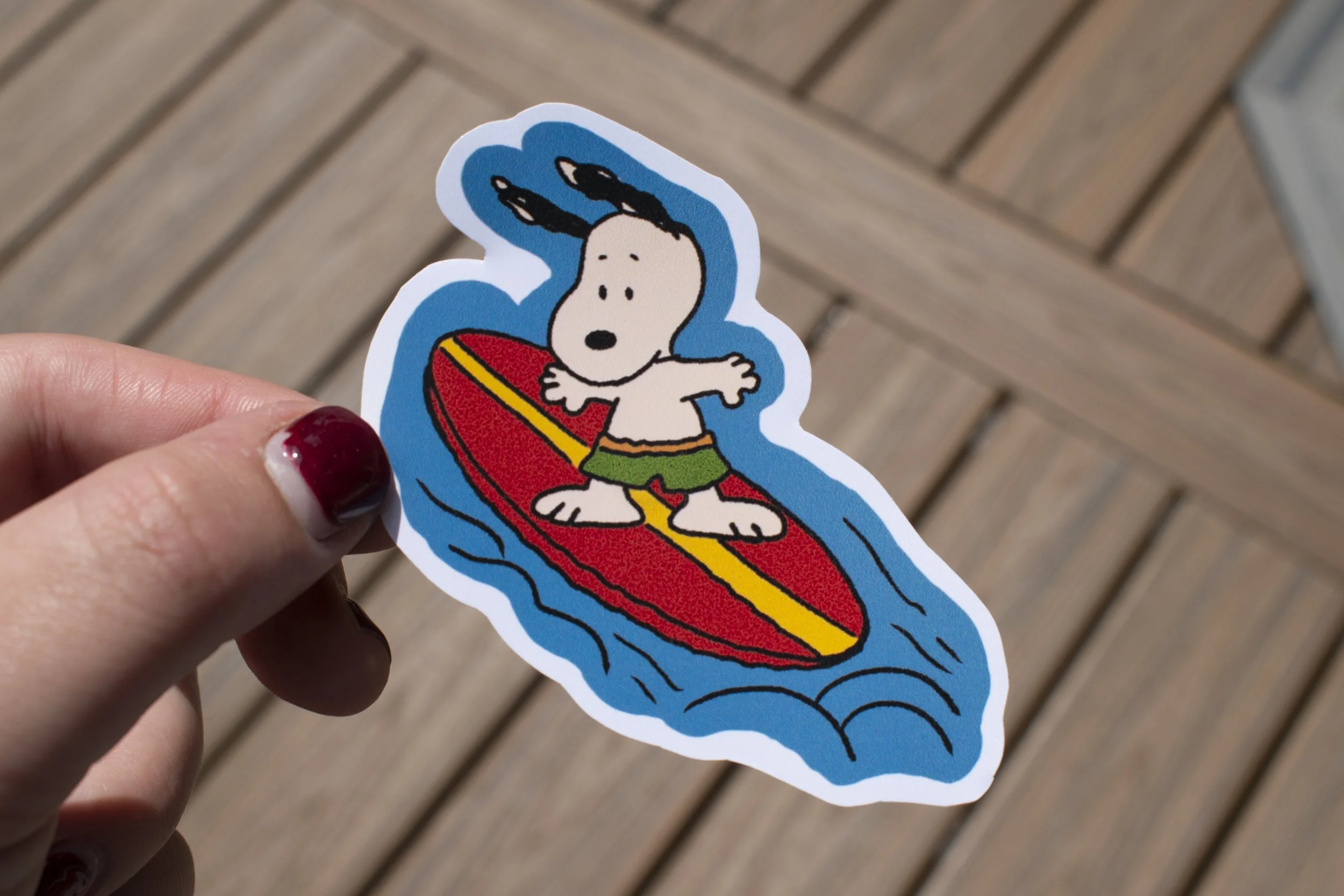 Surfin' Snoopy Sticker