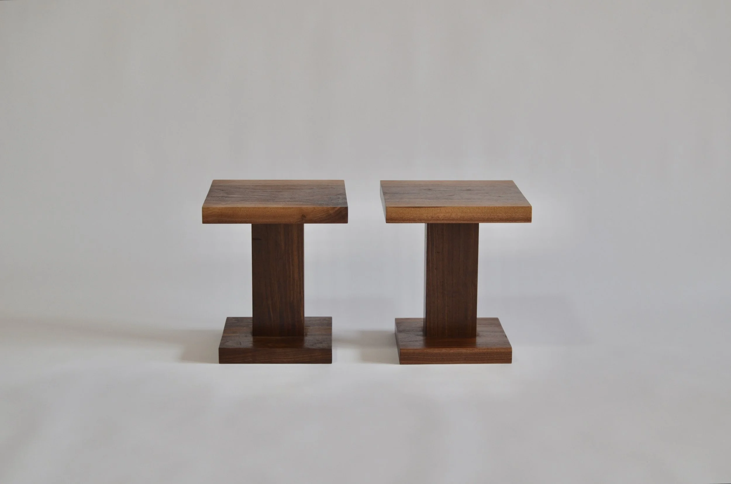 Monolithic Side Table Pair