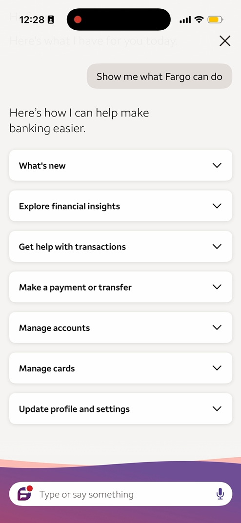 UI & Motion: Fargo Conversational UI