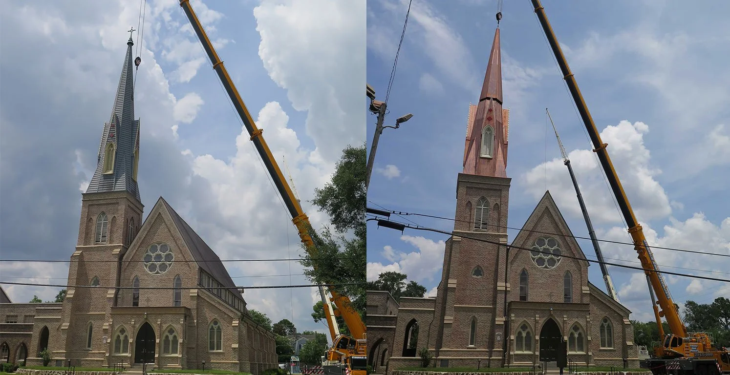 The Steeple - Before and After