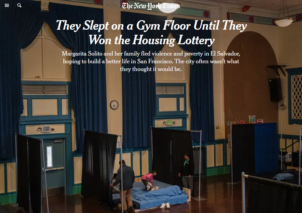 They Slept on a Gym Floor Until They Won the Housing Lottery